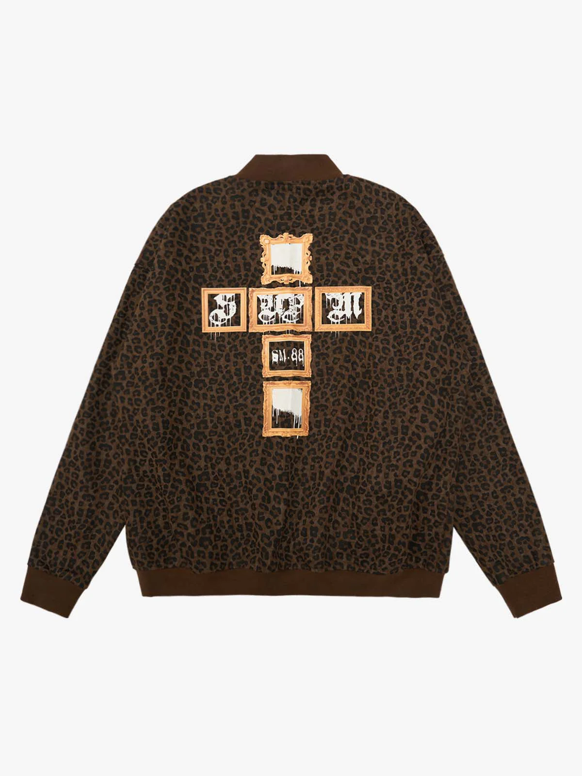 SUPM Letter Graffiti Cross Frame Leopard Print Set - Image 9