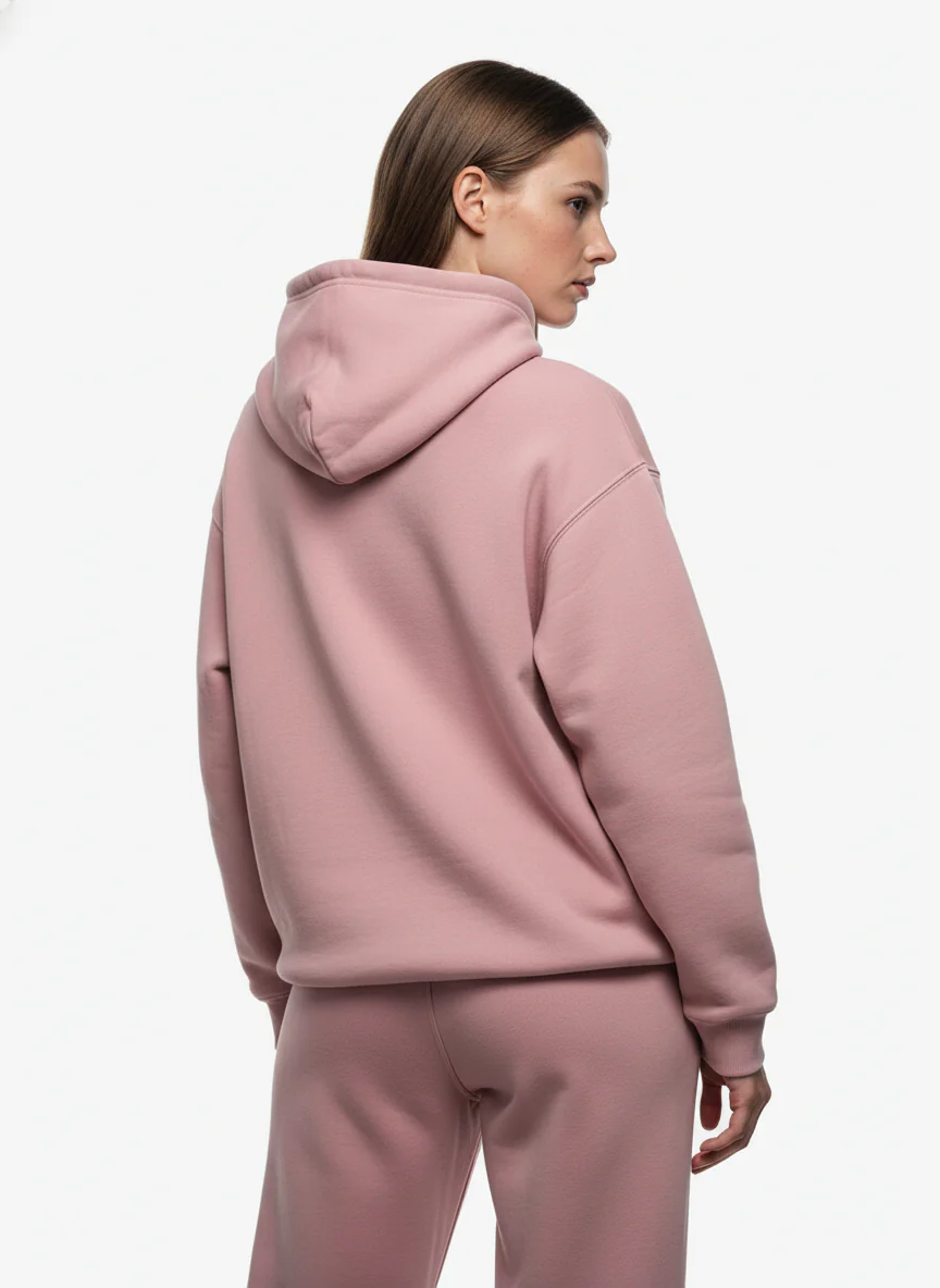 SUPM Minimalist Logo Pink Hoodie and Sweatpant Set - Image 4