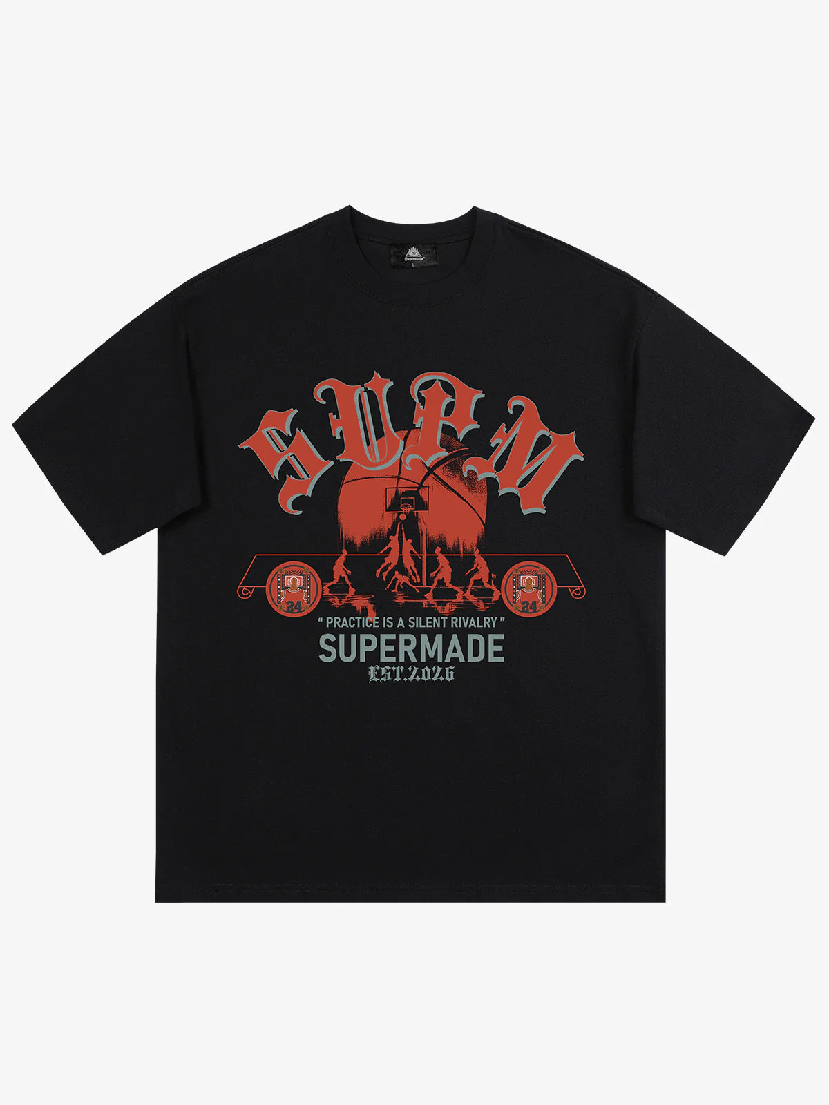 SUPM Slogan Graphic Retro Streetwear T-Shirt - Image 2