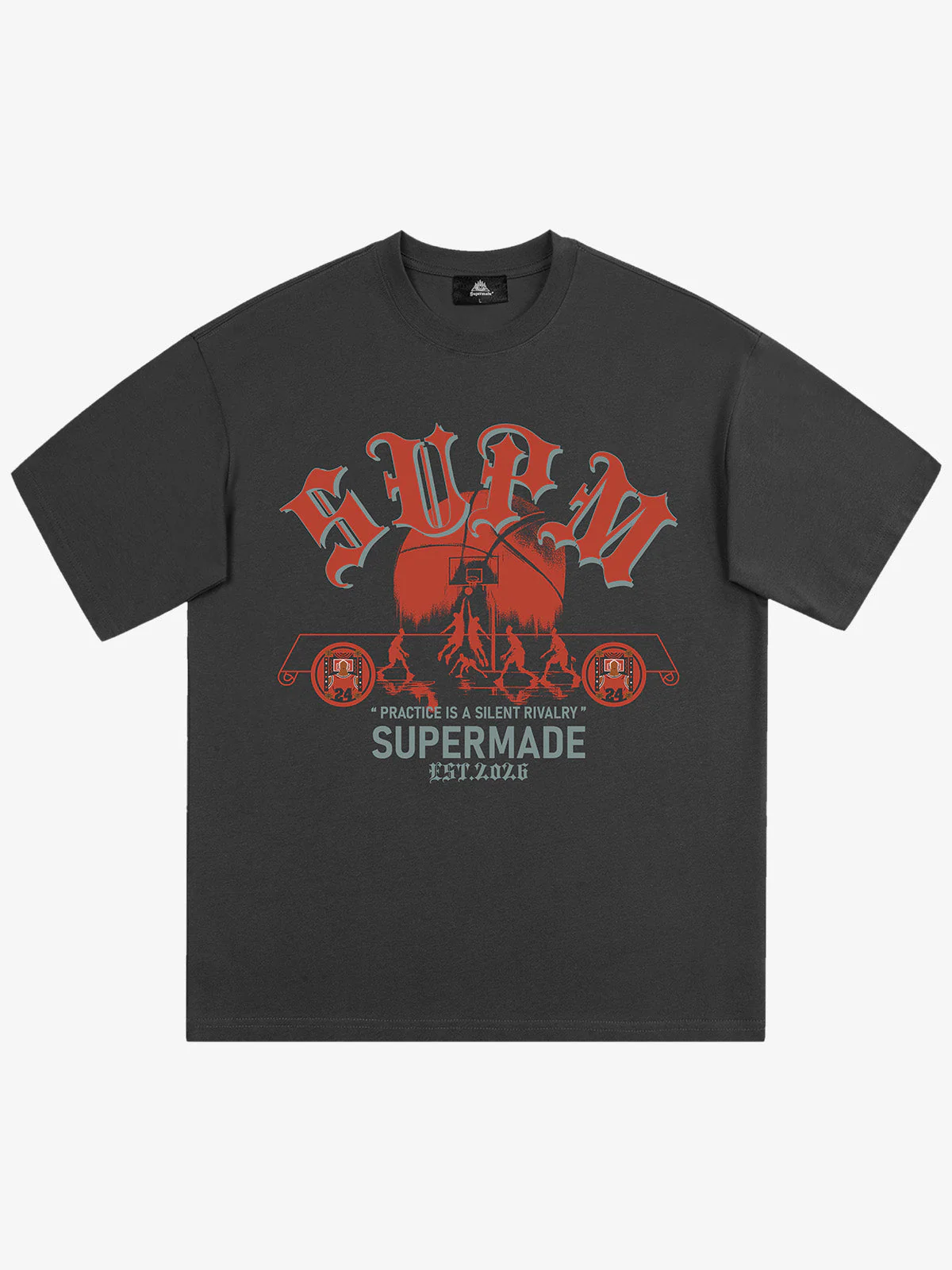 SUPM Slogan Graphic Retro Streetwear T-Shirt - Image 3