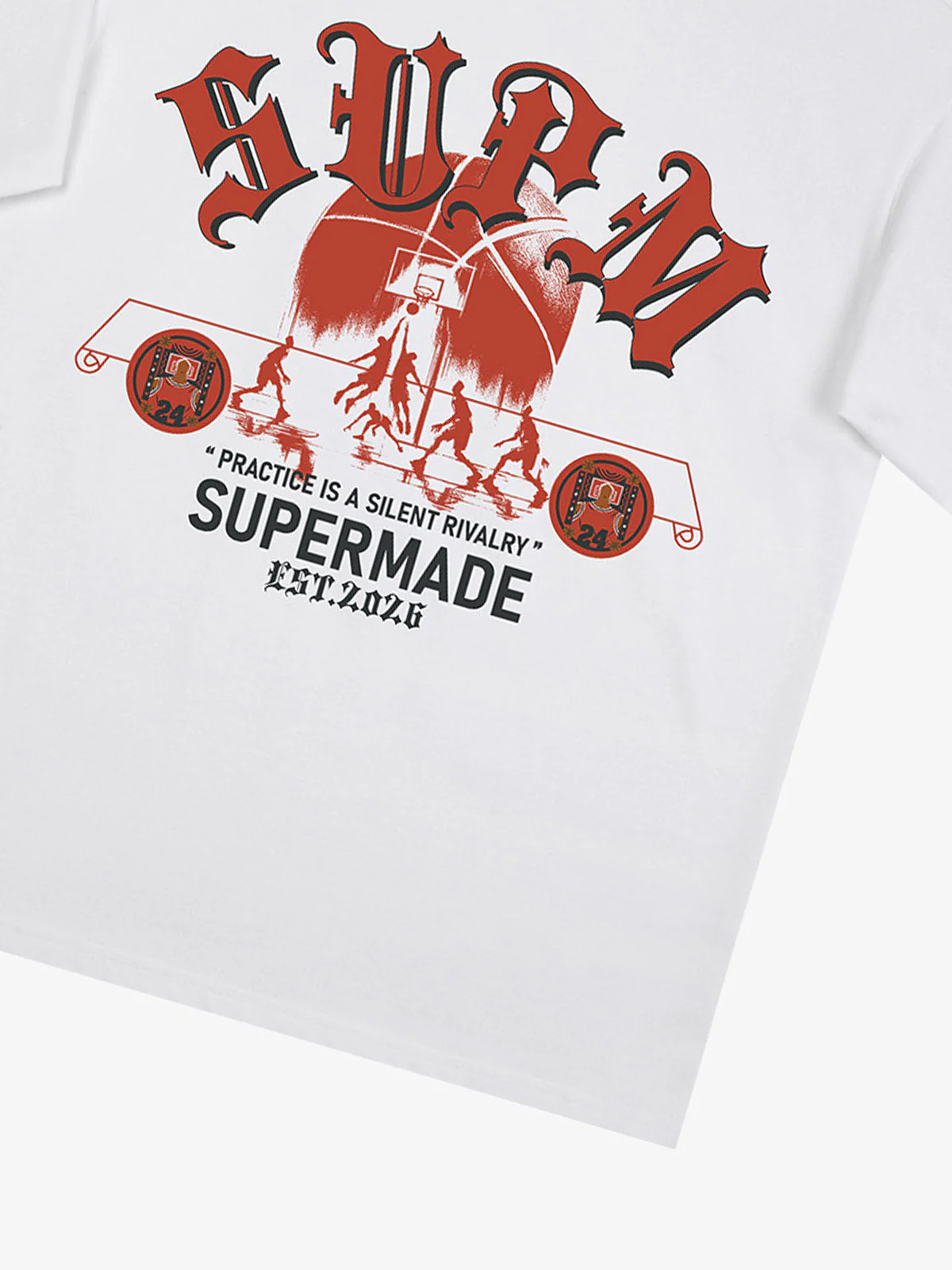 SUPM Slogan Graphic Retro Streetwear T-Shirt - Image 8