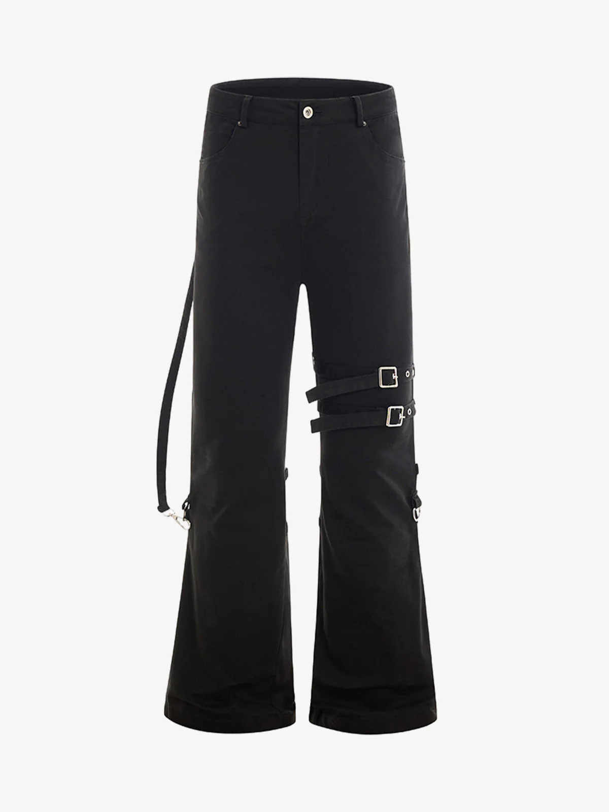Technical Style Flared Cargo Casual Pants - Image 2
