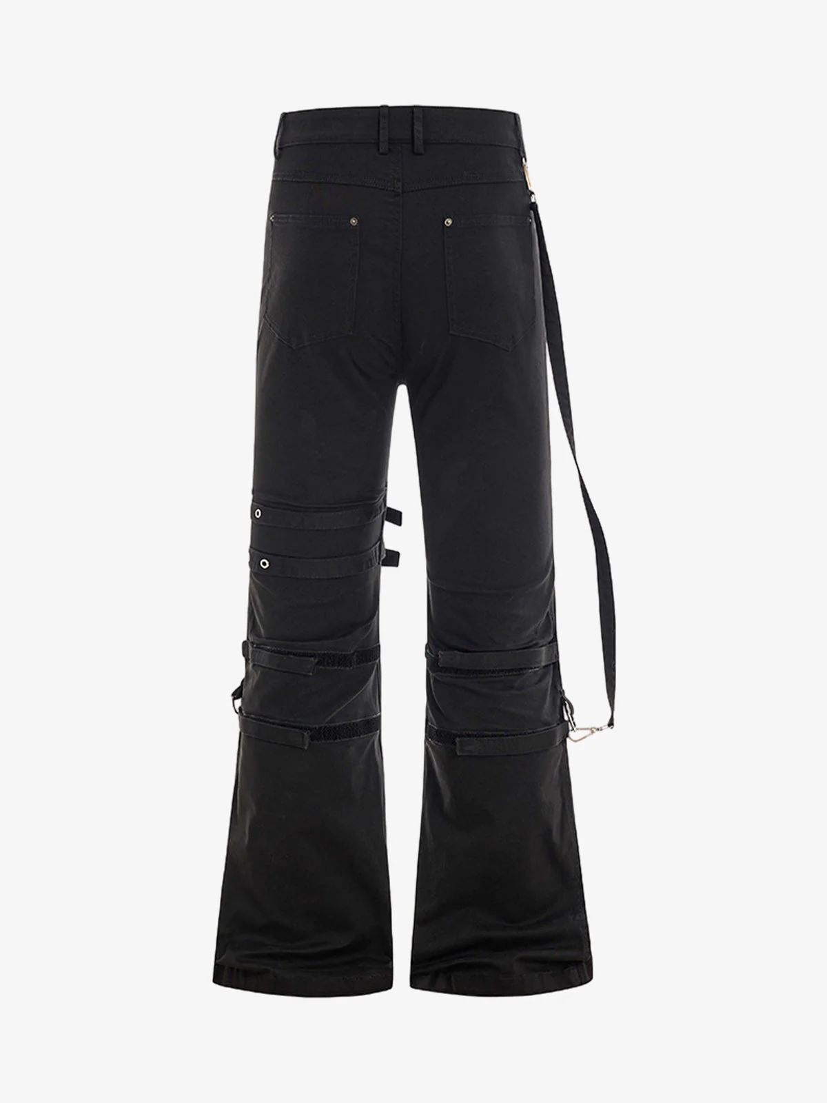 Technical Style Flared Cargo Casual Pants - Image 6