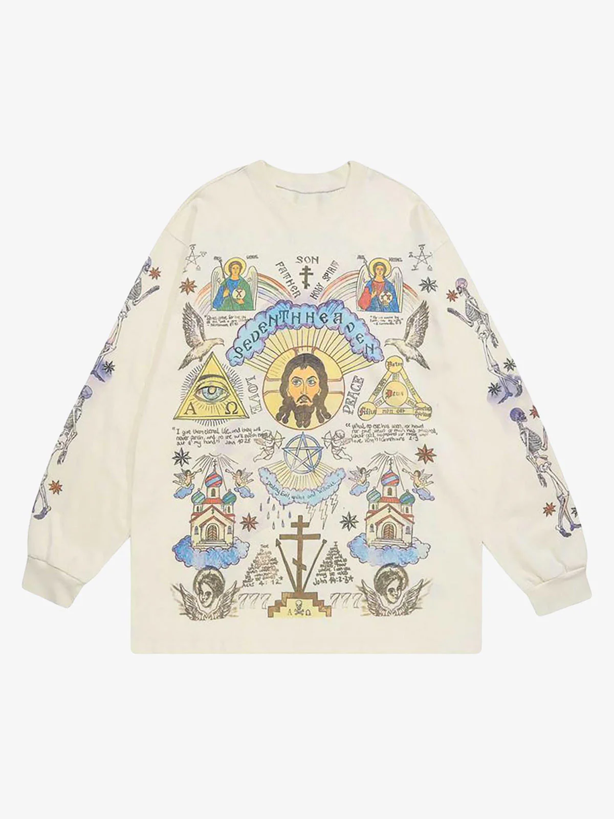 Thesupermade American High Street Graffiti Long Sleeve T-Shirt - Image 9