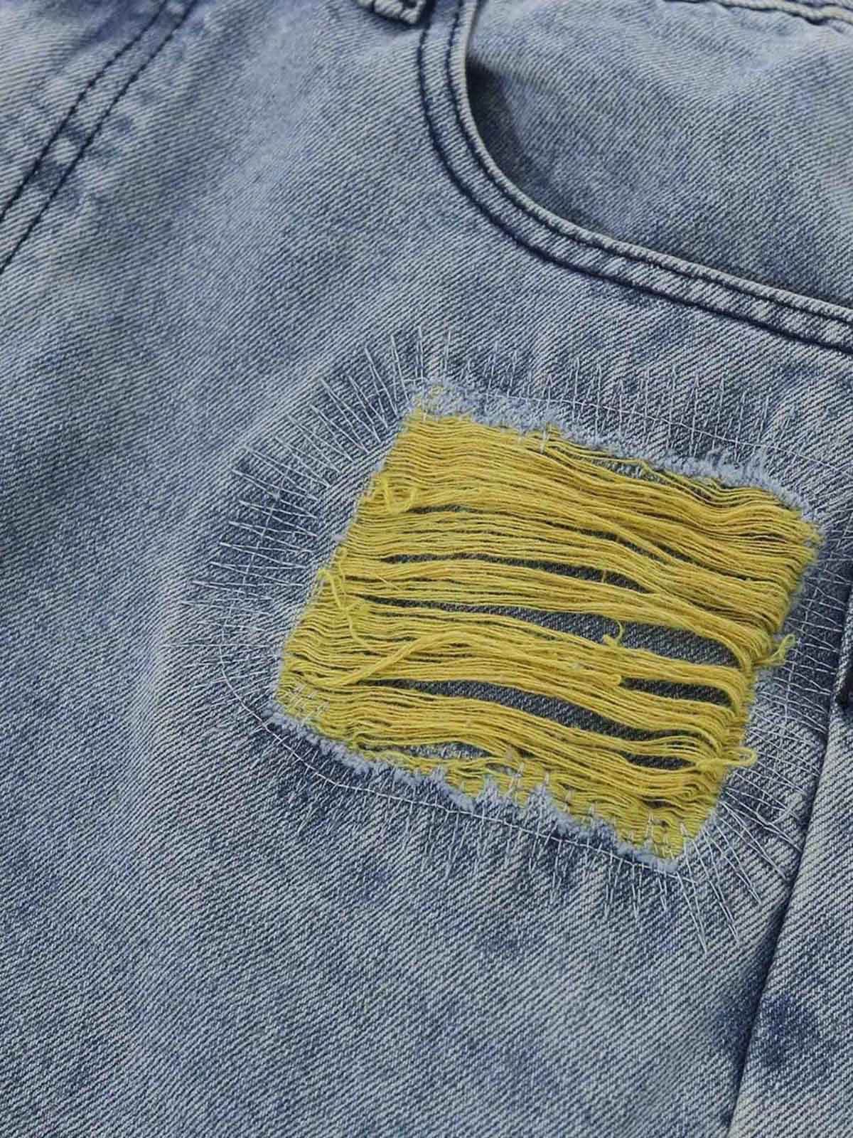 Thesupermade Plum Embroidery Jeans - 1618 - Image 10
