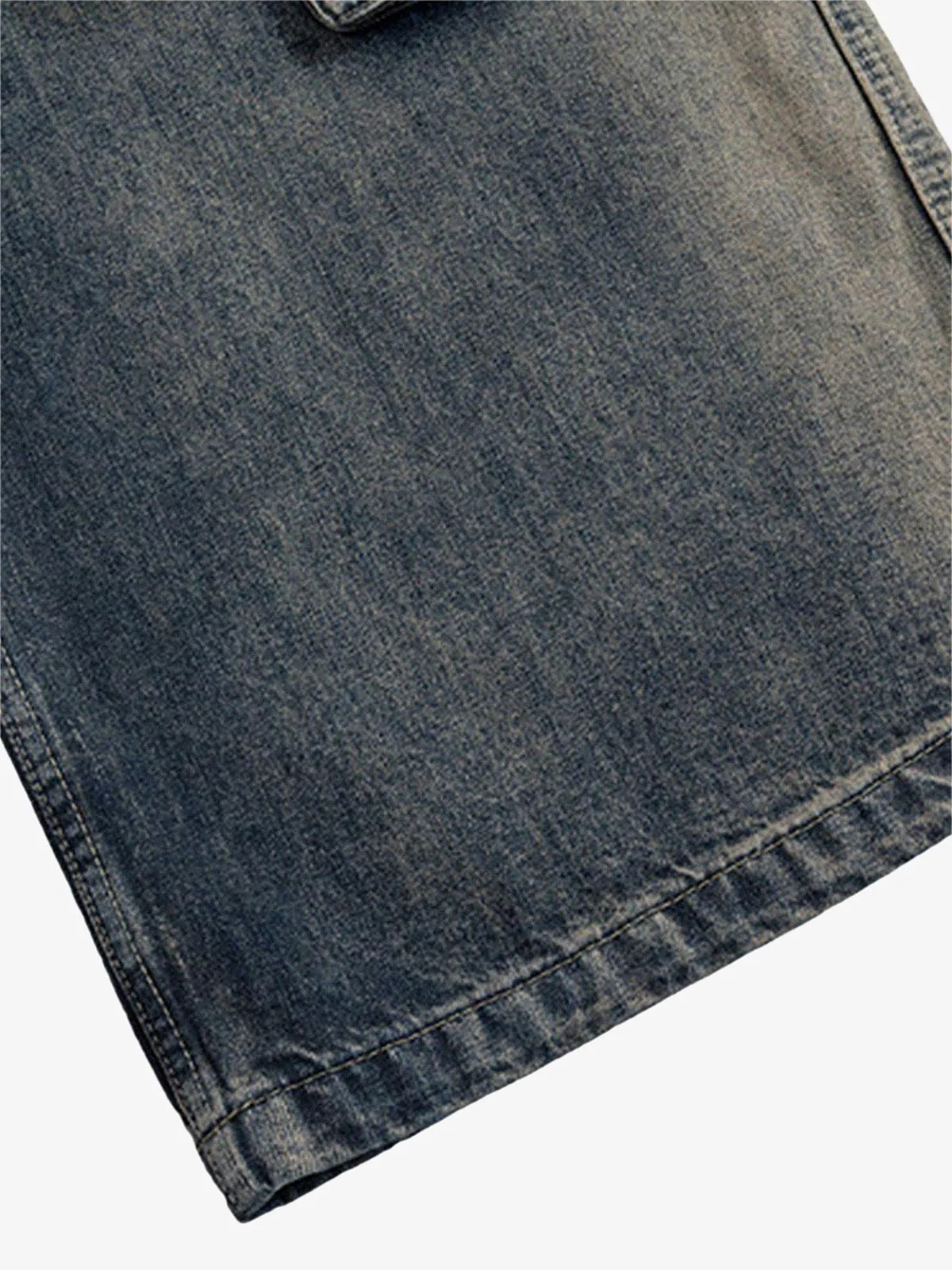 Thesupermade Wide Leg Multi-Pocket Straight Leg Loose Jeans - 1666 - Image 7