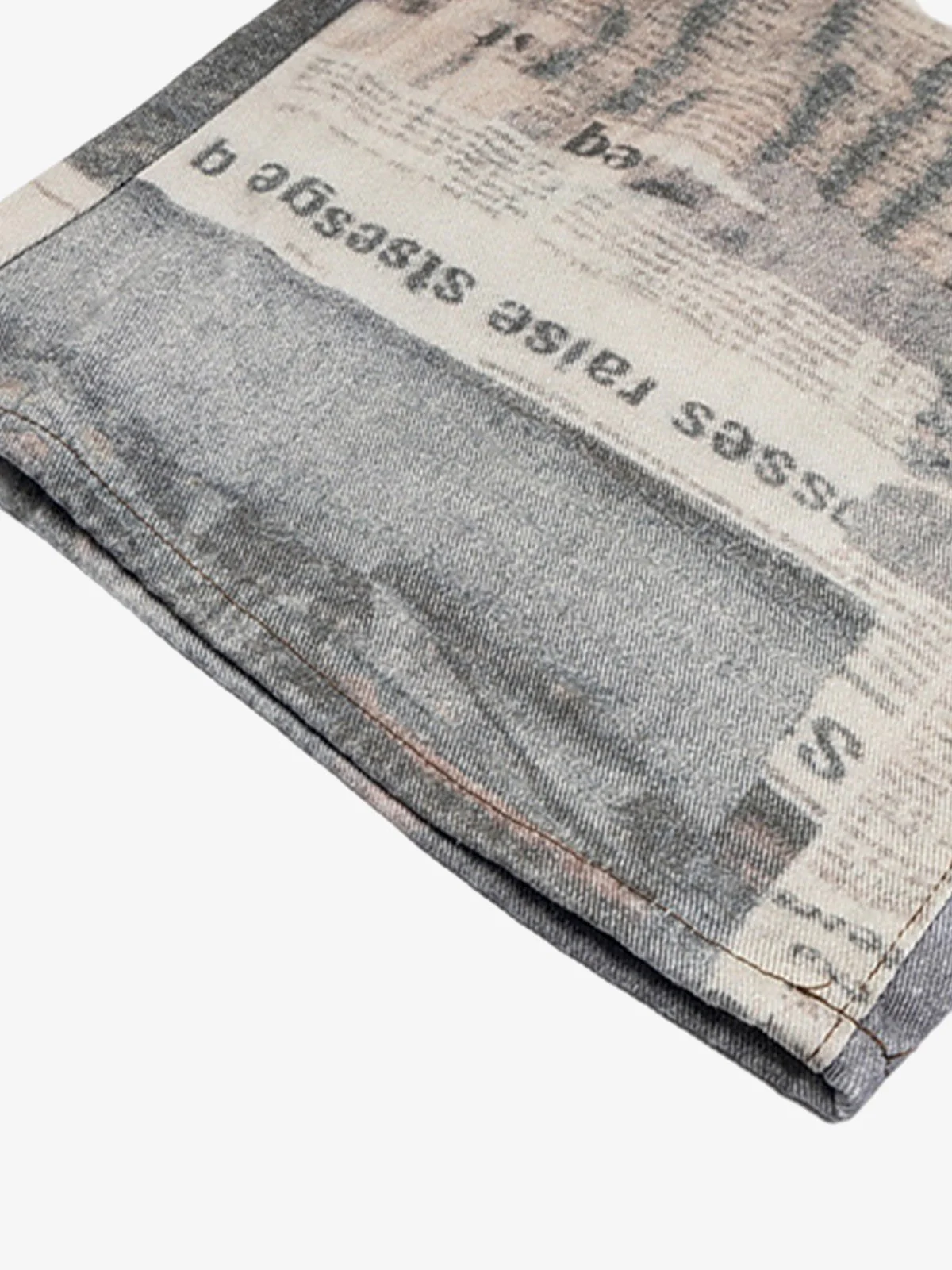 Graffiti Newspaper Baggy Jeans - 2404 - Image 11