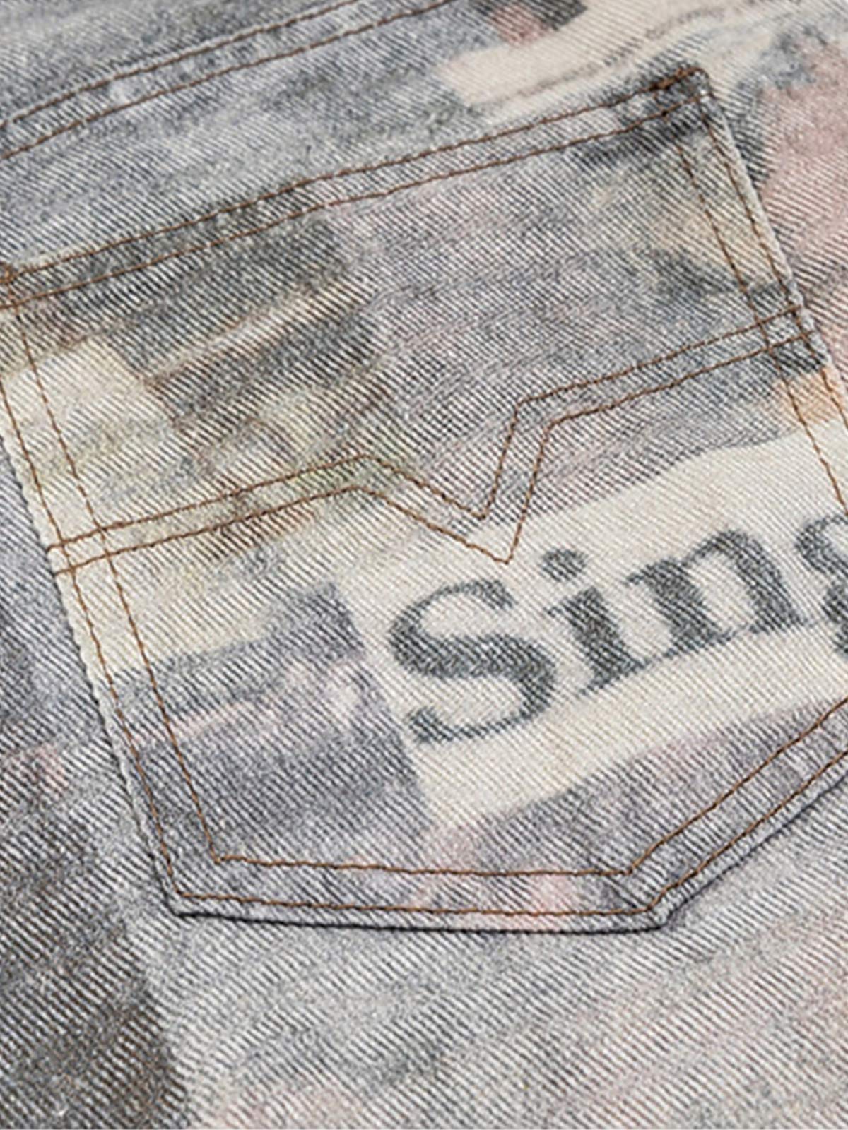 Graffiti Newspaper Baggy Jeans - 2404 - Image 9
