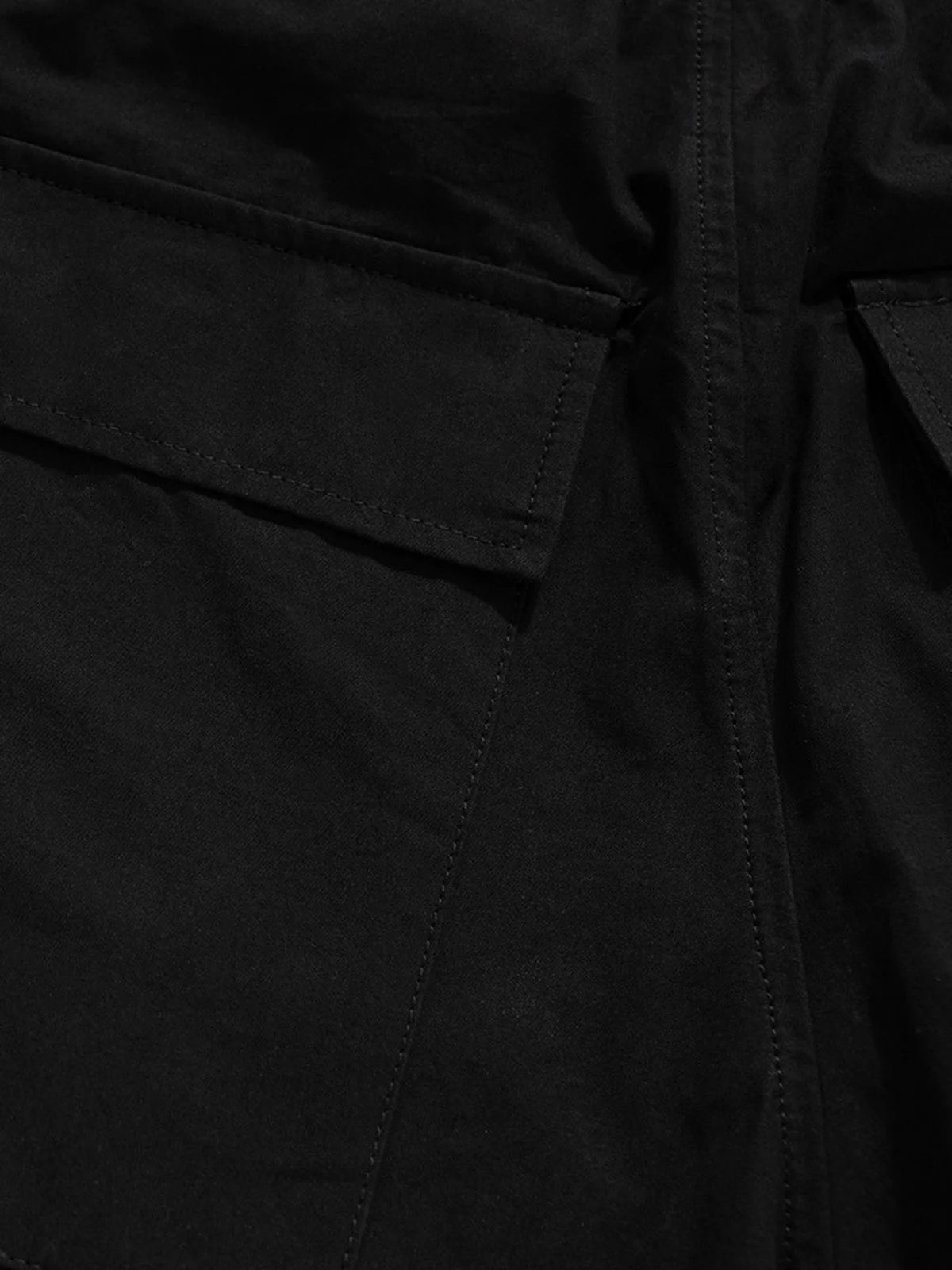 Woven Multi-Pocket Baggy Flared Pants - 2321 - Image 11