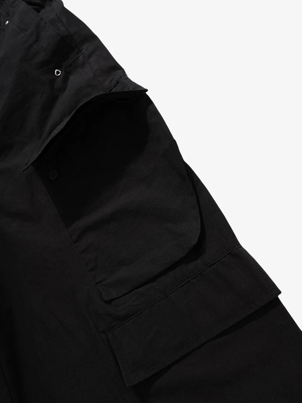 Woven Multi-Pocket Baggy Flared Pants - 2321 - Image 6