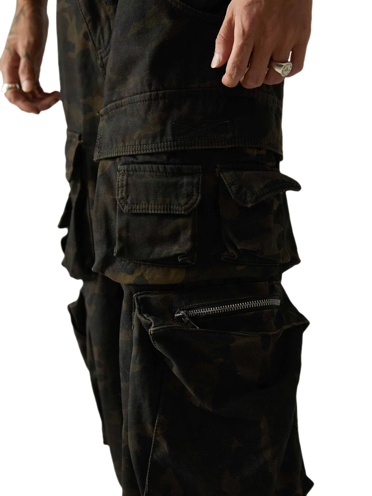 Wasteland Style Camouflage Baggy Cargo Pants - 2384 - Image 6