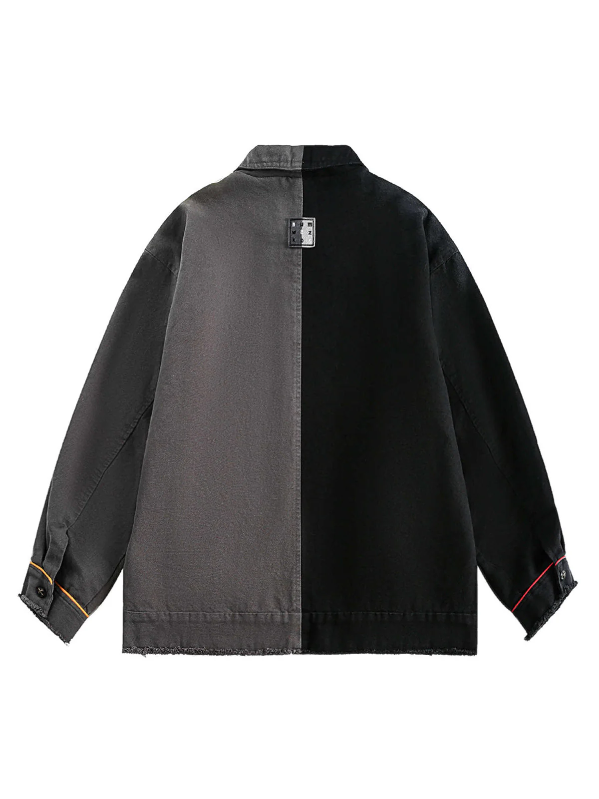 Contrast Color Spliced Graffiti Zip Up Jacket - Image 5
