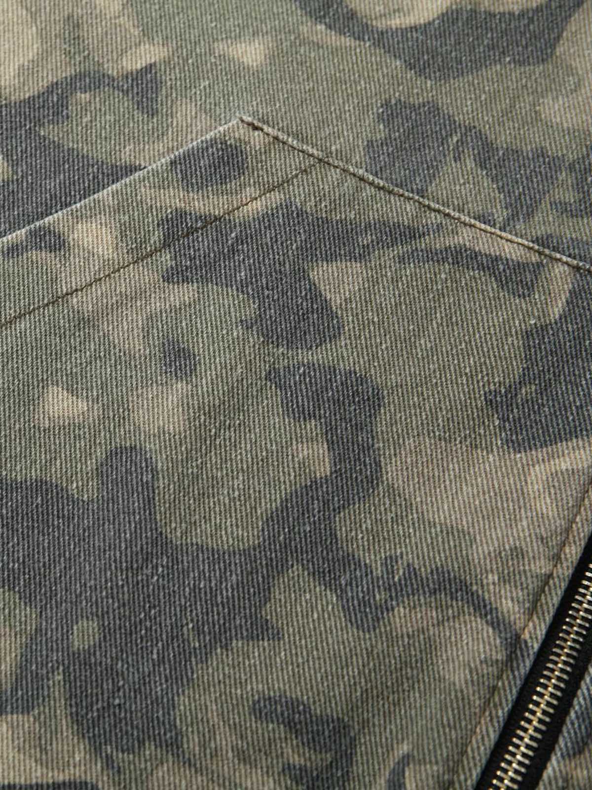 Graffiti Camouflage Patchwork Hooded Jacket - Image 16