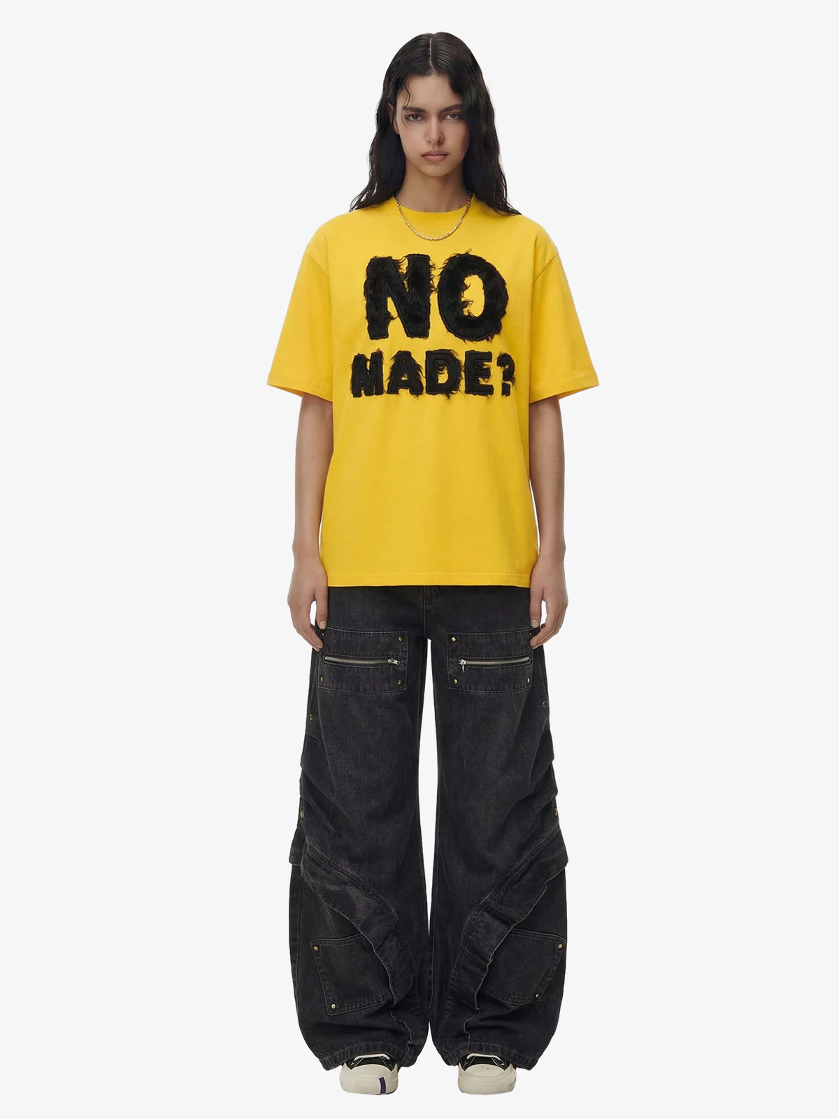 Heavy Retro Patch Embroidered T-shirt - 2398 - Image 4