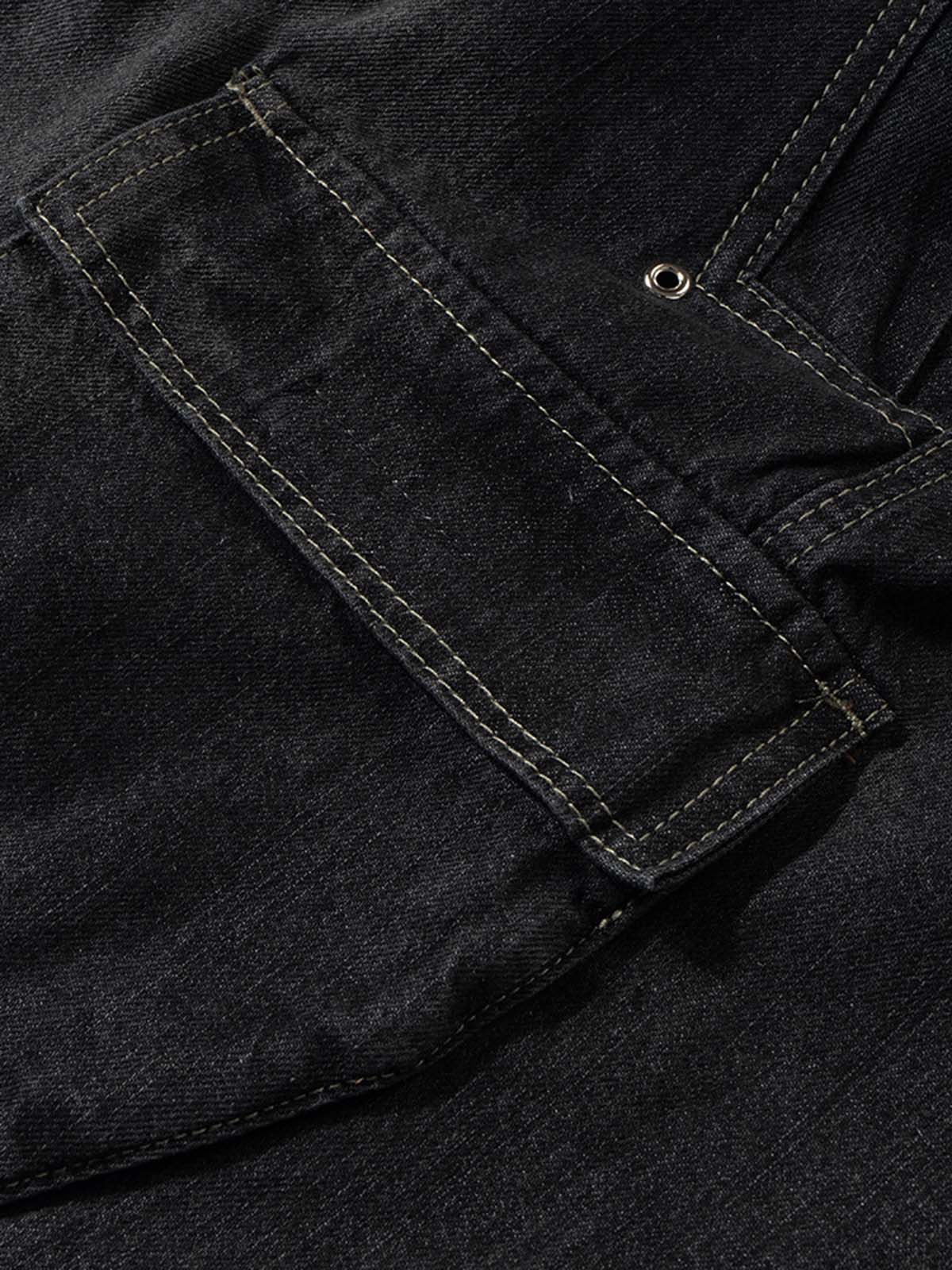 Street RO Washed Denim Cargo Jort - Image 10