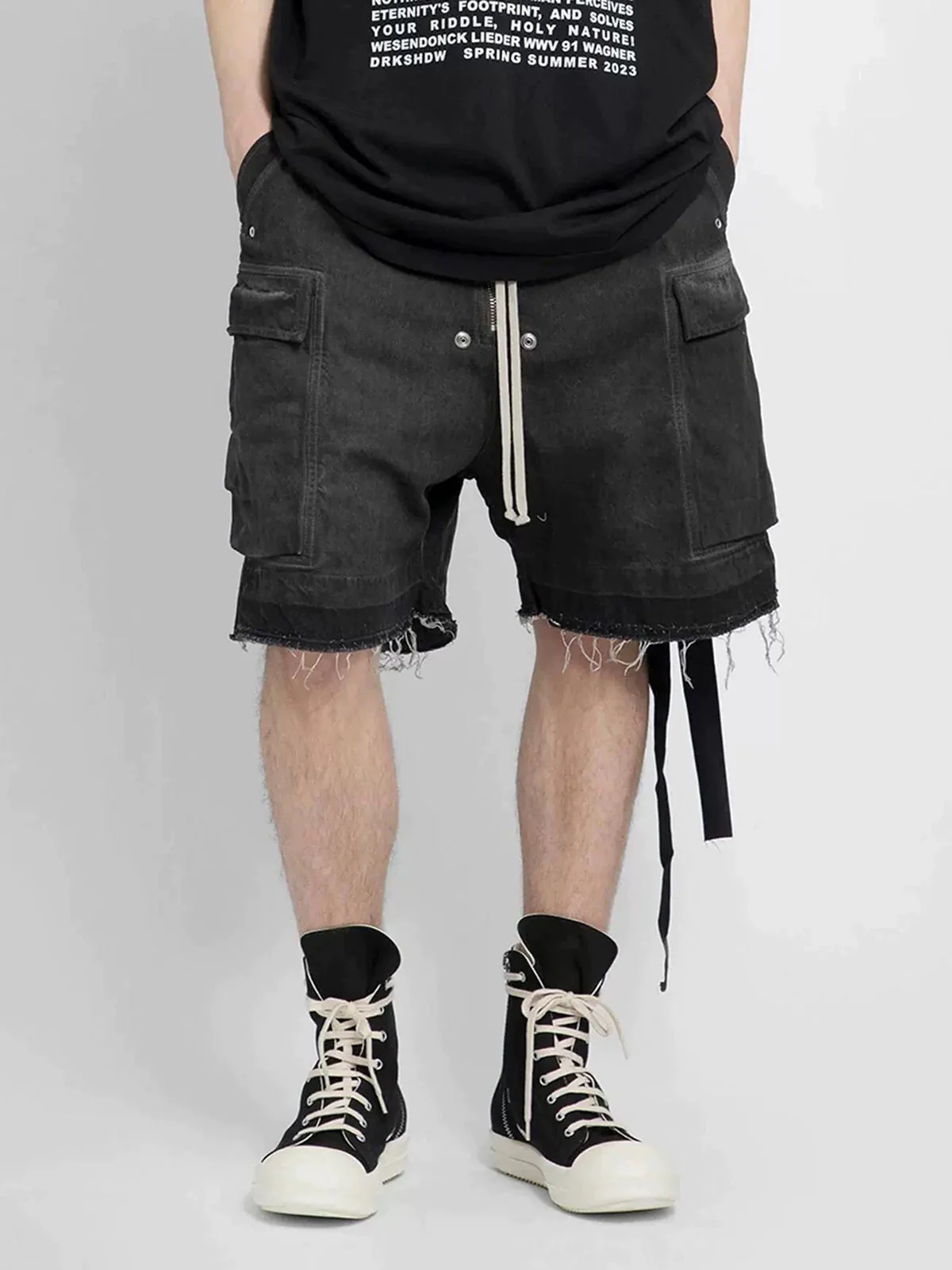 Street RO Washed Denim Cargo Jort - Image 6