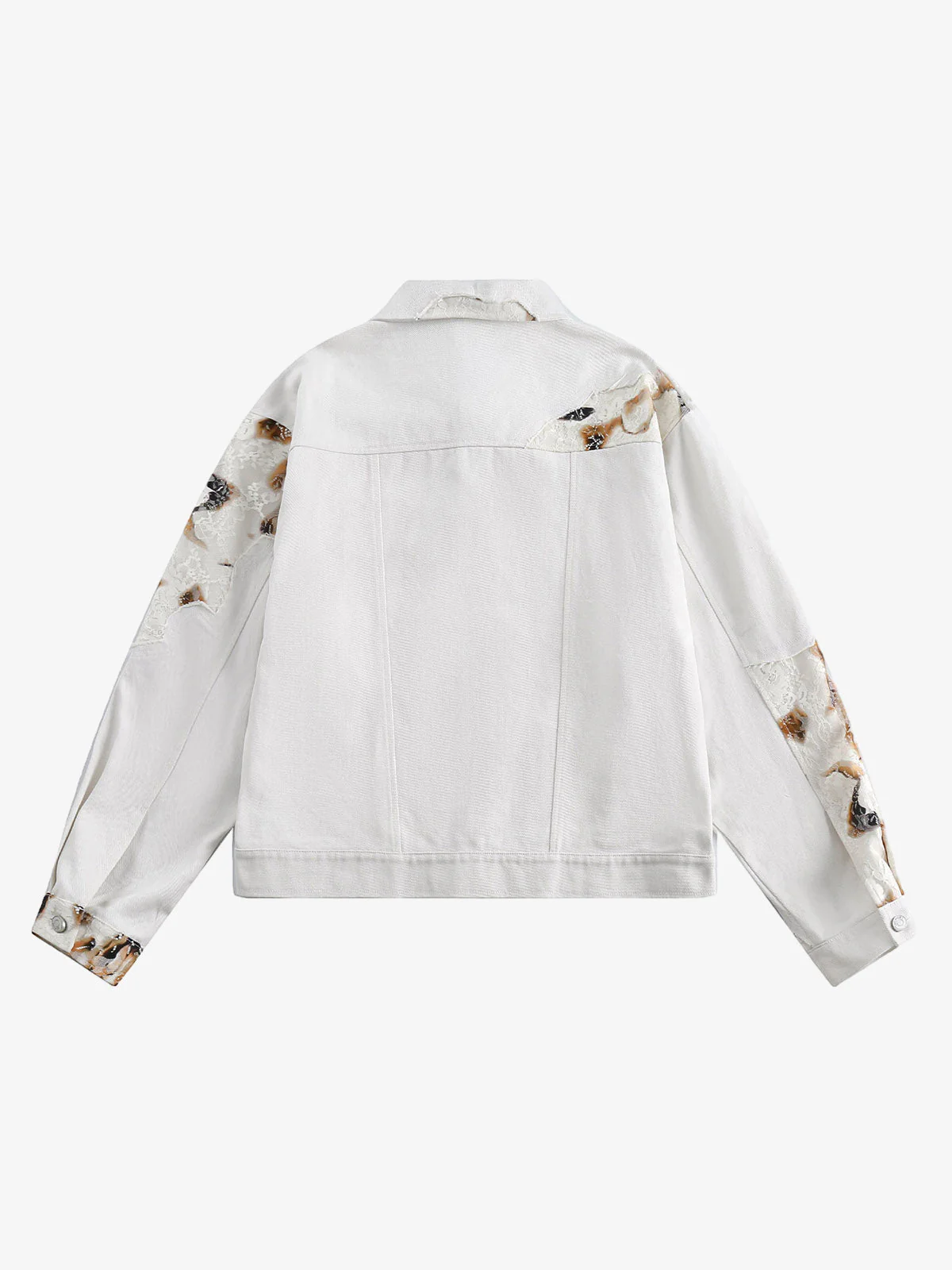 Thesupermade American Retro Lace Patchwork Denim Jacket - Image 6