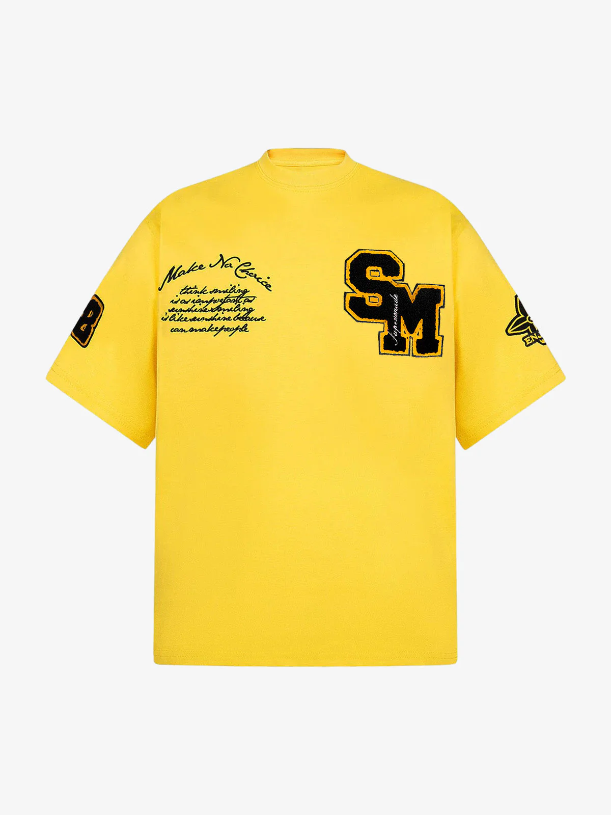 Retro Motorcycle Style Heavy Patch Embroidered T-shirt - Image 2