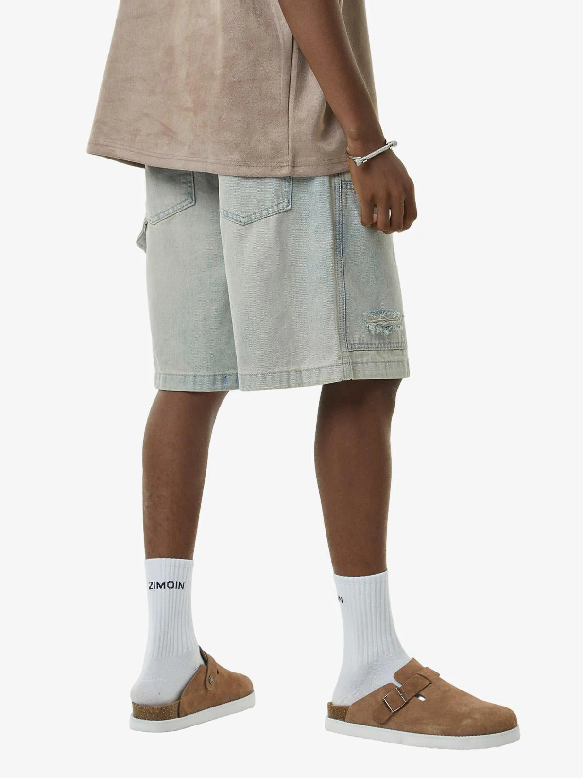Thesupermade Retro Washed Hip-Hop Shorts - Image 4