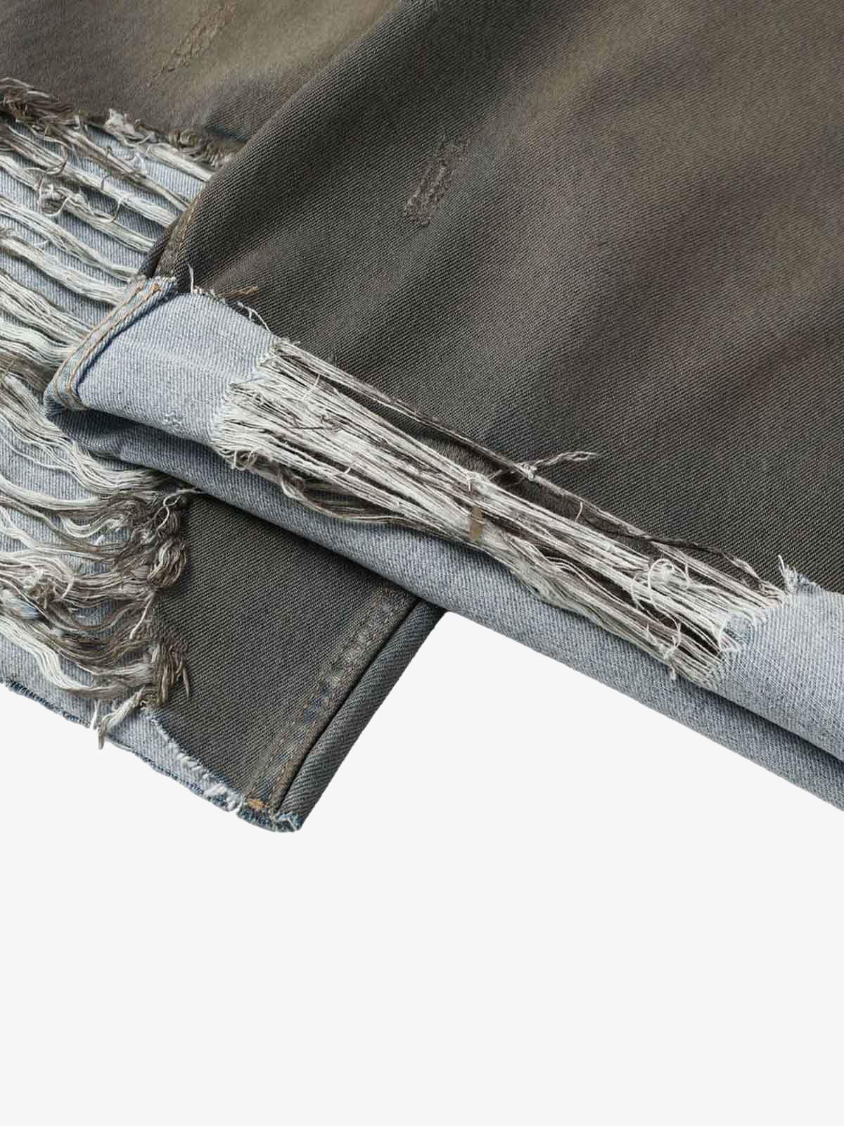 Ripped Dirty Dyed Stripped Jorts - Image 10