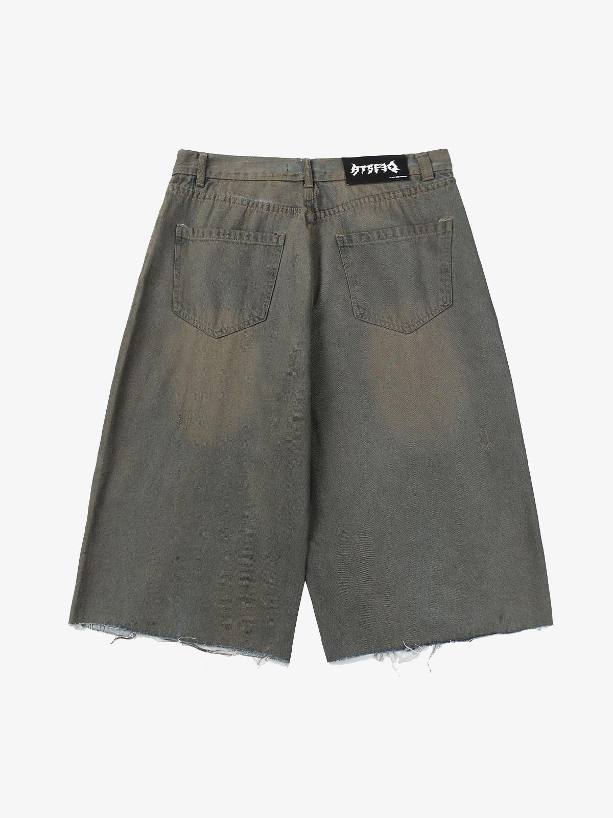 Ripped Dirty Dyed Stripped Jorts - Image 6