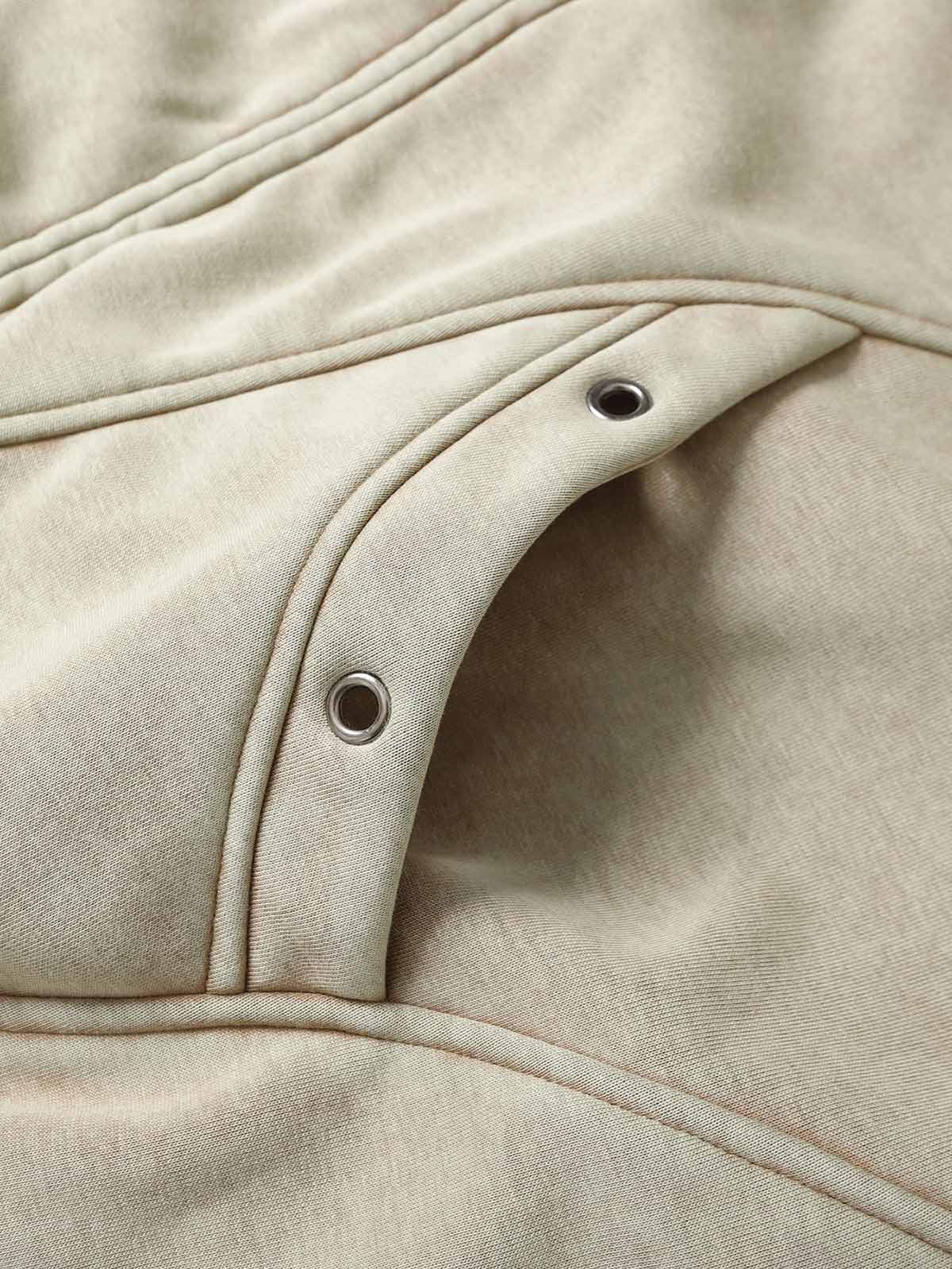 Wasteland Style Washed Zipper Up Sweatshirt - Image 5