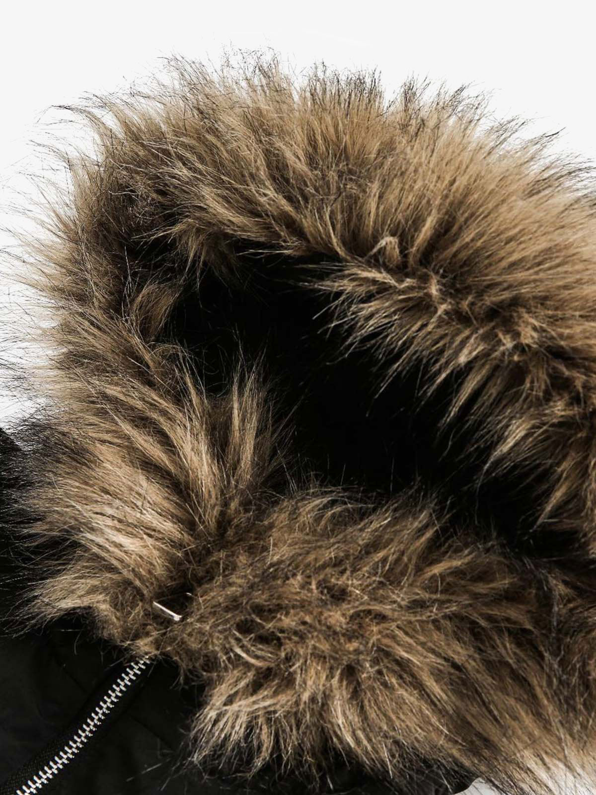Embroidered Fur Hooded Quilted Jacket - Image 6