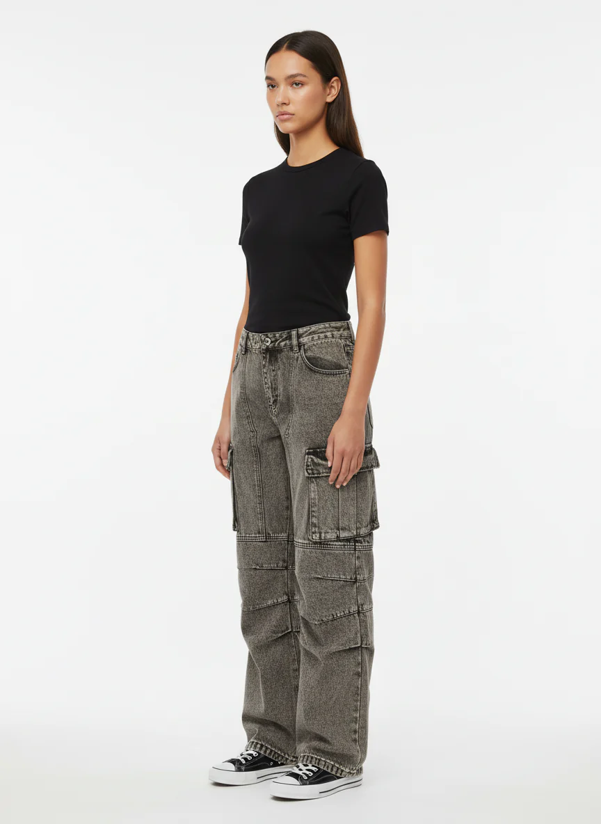 Thesupermade American Street Style Washed Distressed Work Jeans - 2354 - Image 3