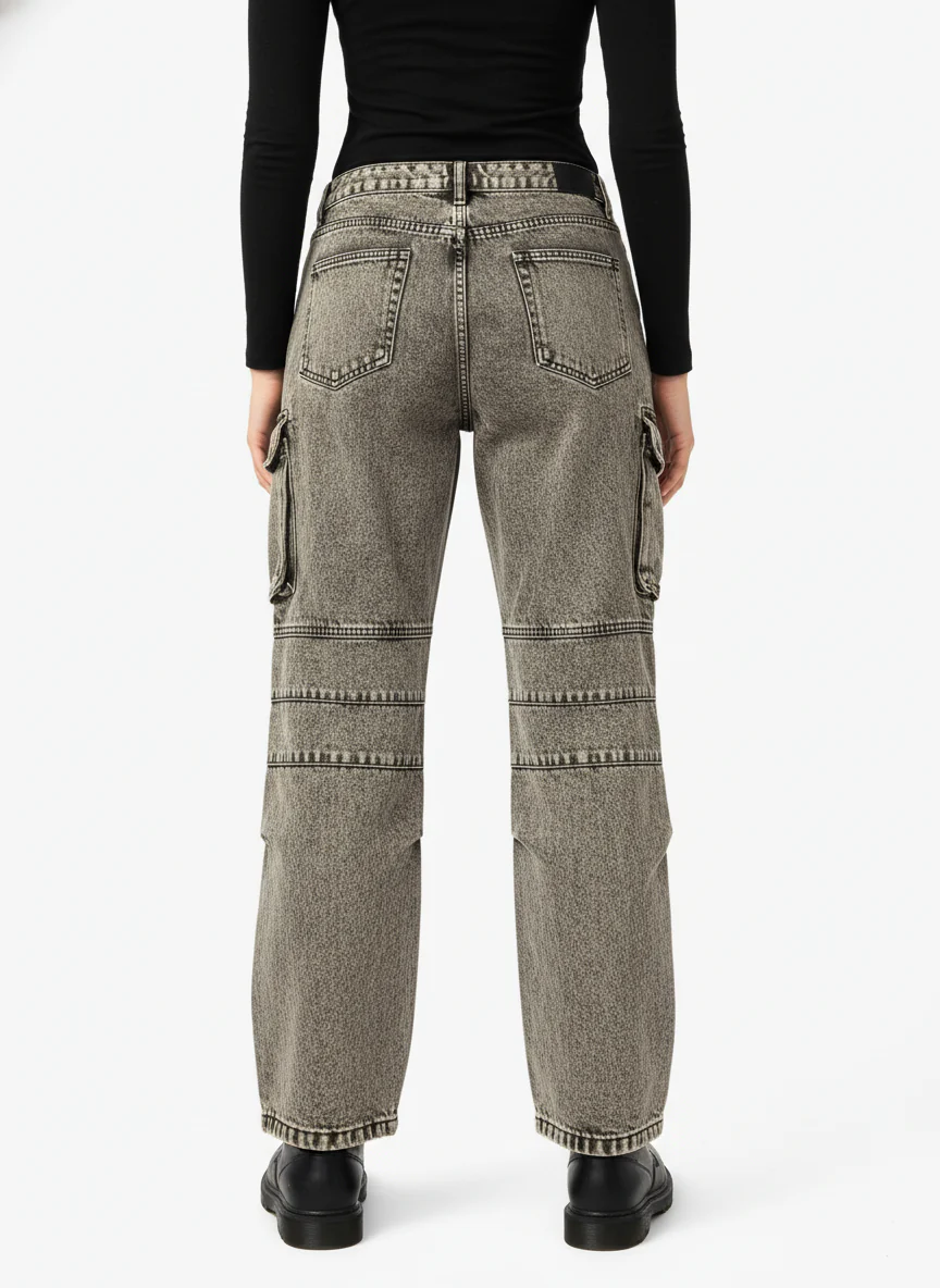 Thesupermade American Street Style Washed Distressed Work Jeans - 2354 - Image 4