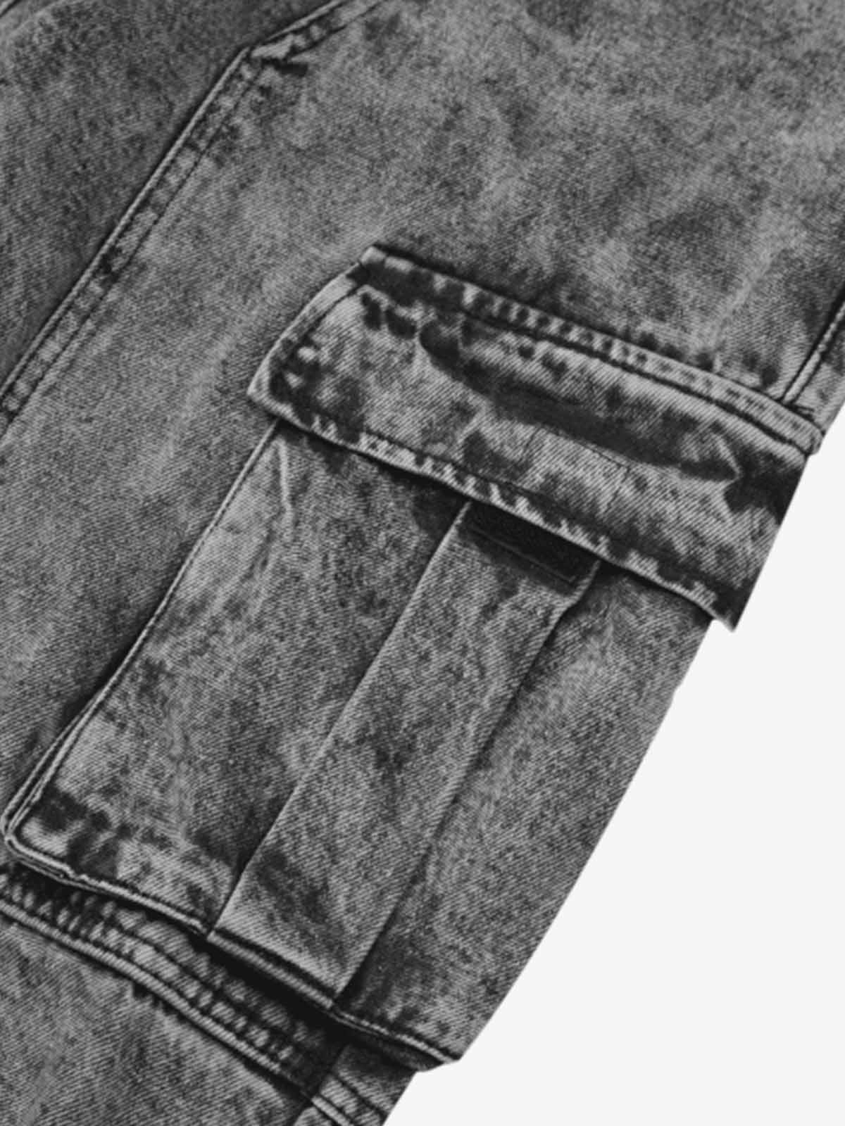 Thesupermade American Street Style Washed Distressed Work Jeans - 2354 - Image 7