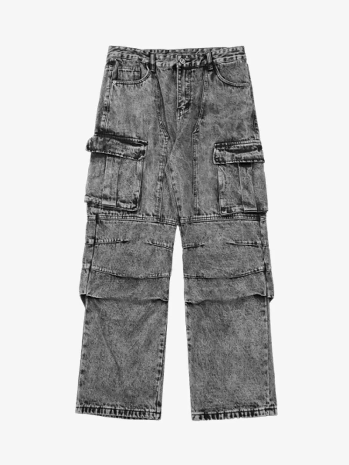 Thesupermade American Street Style Washed Distressed Work Jeans - 2354 - Image 9