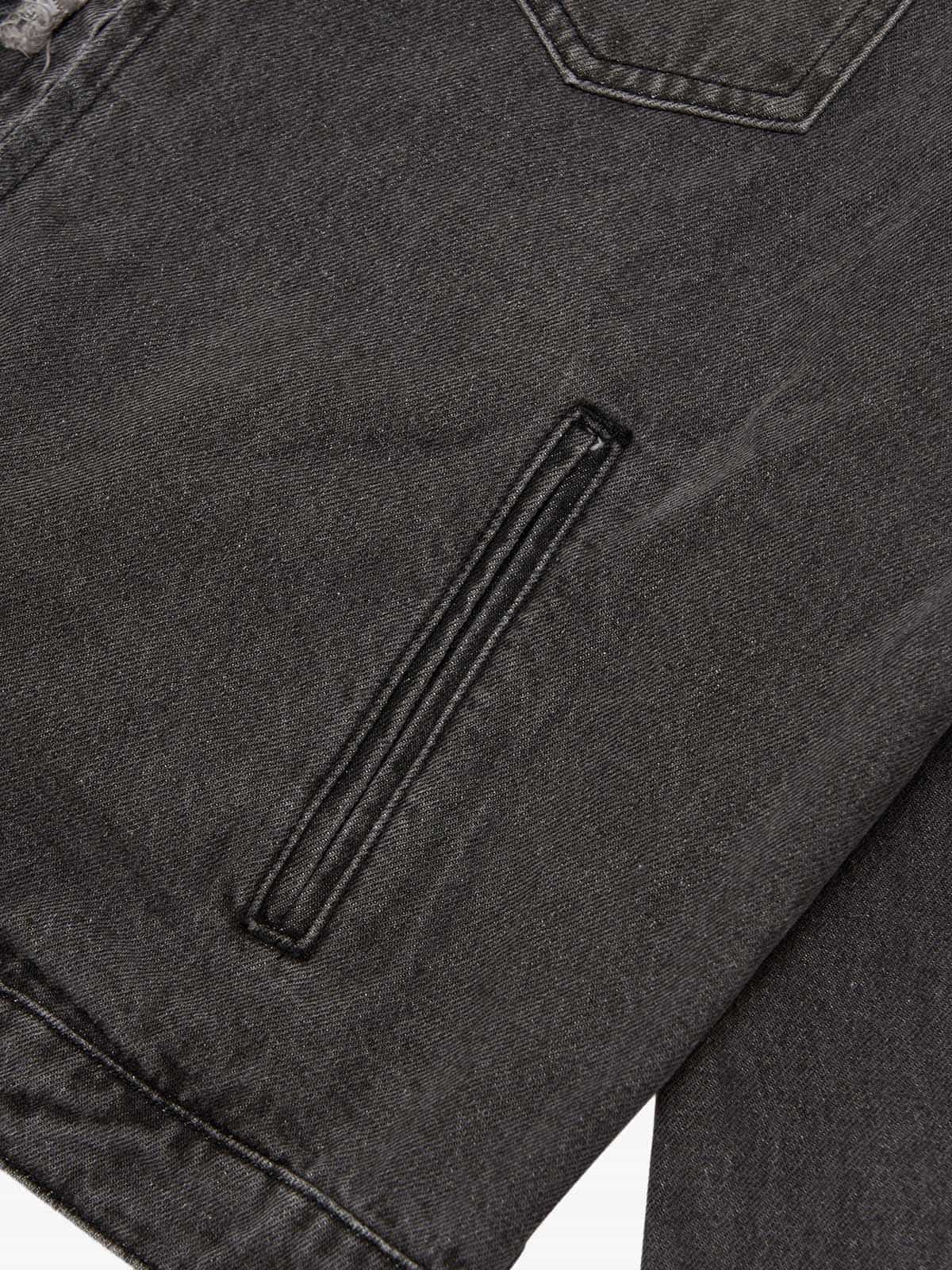 Original Appliqué Deconstructed Patchwork Raw-edge Denim Jacket - Image 5