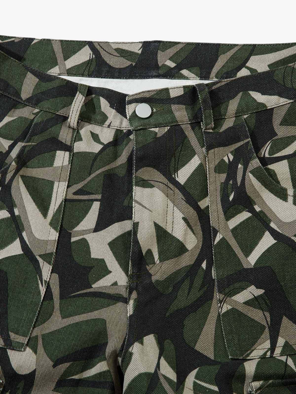 Camouflage Multi-Pocket Cargo Pants - Image 3