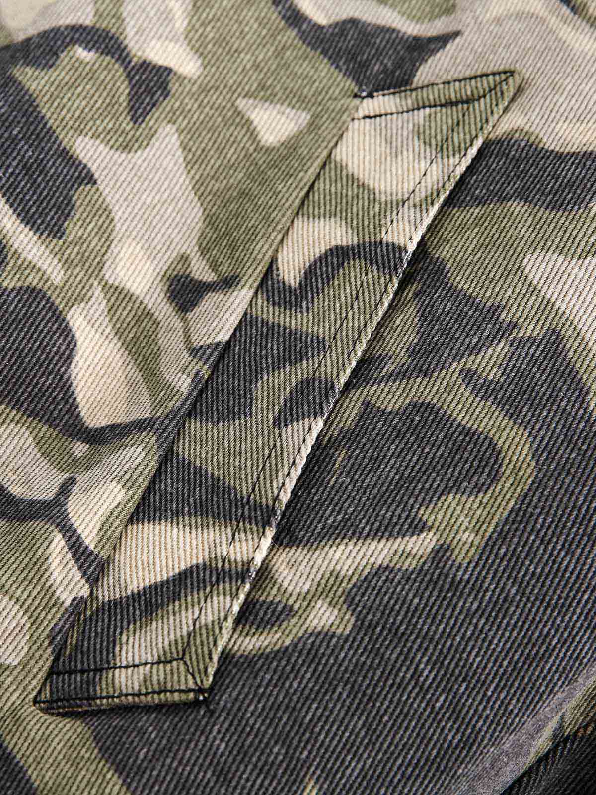 Thesupermade Camouflage Fur Hooded Jacket - 2353 - Image 12