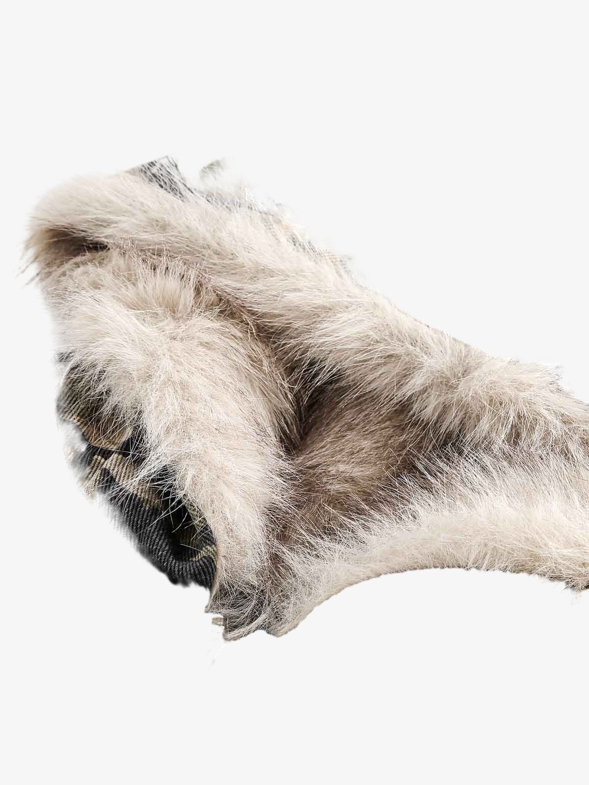 Thesupermade Camouflage Fur Hooded Jacket - 2353 - Image 9