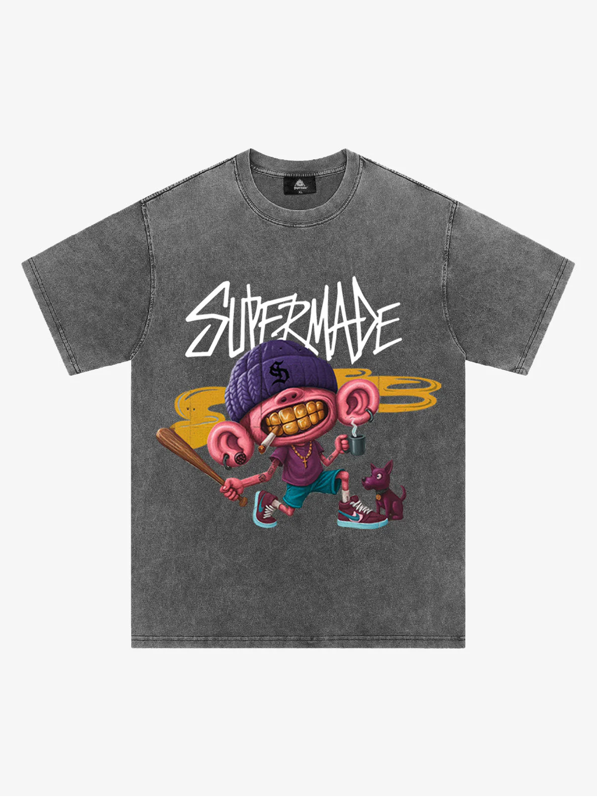 Thesupermade Cartoon Graffiti Trendy Weird Kid T-Shirt - Image 10
