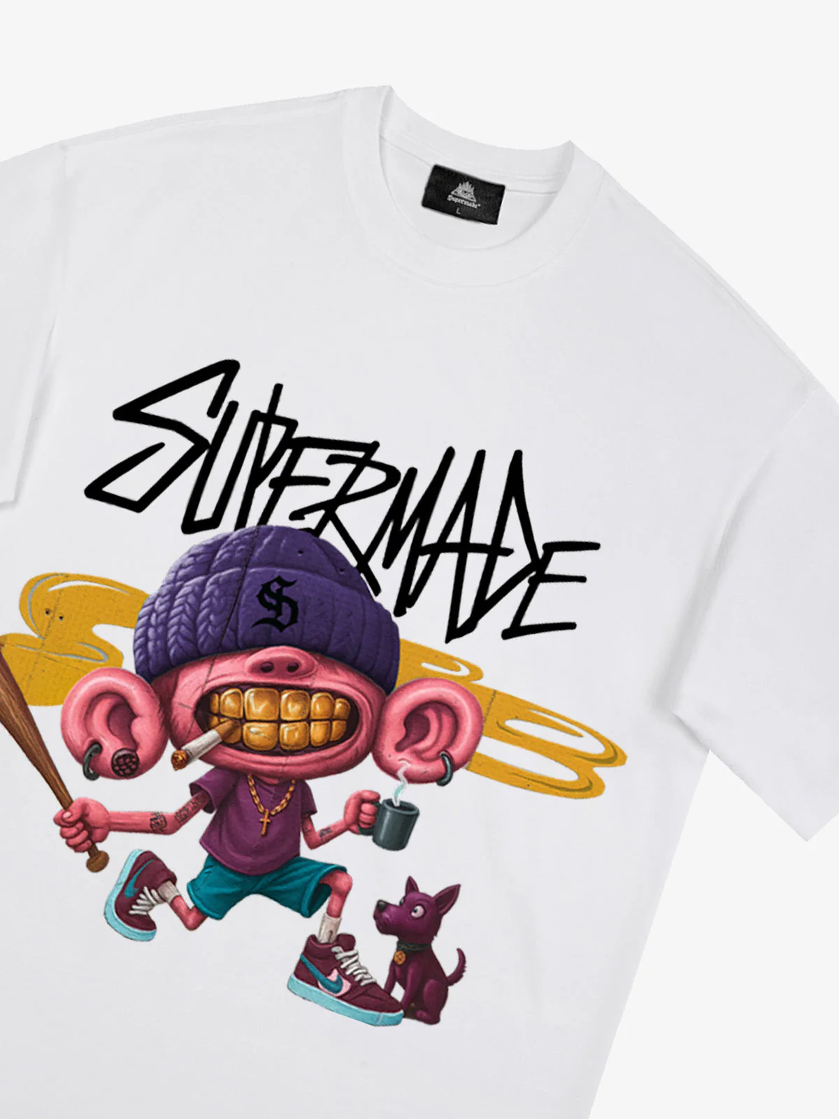 Thesupermade Cartoon Graffiti Trendy Weird Kid T-Shirt - Image 12