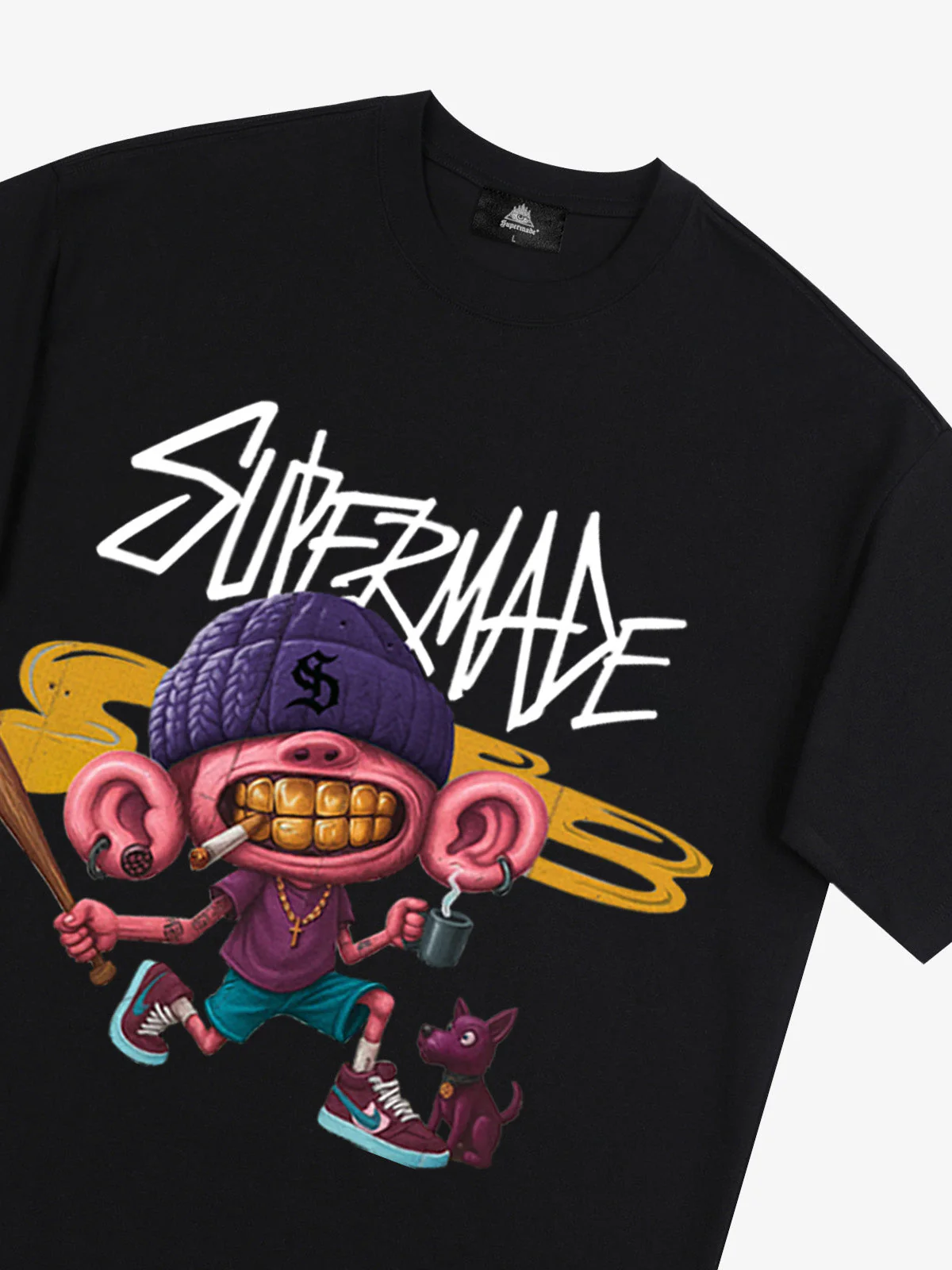 Thesupermade Cartoon Graffiti Trendy Weird Kid T-Shirt - Image 13