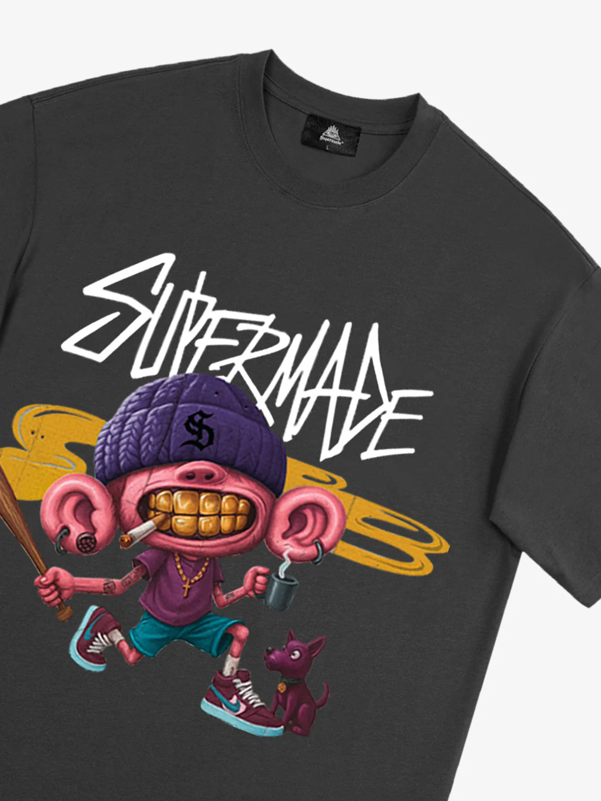 Thesupermade Cartoon Graffiti Trendy Weird Kid T-Shirt - Image 14