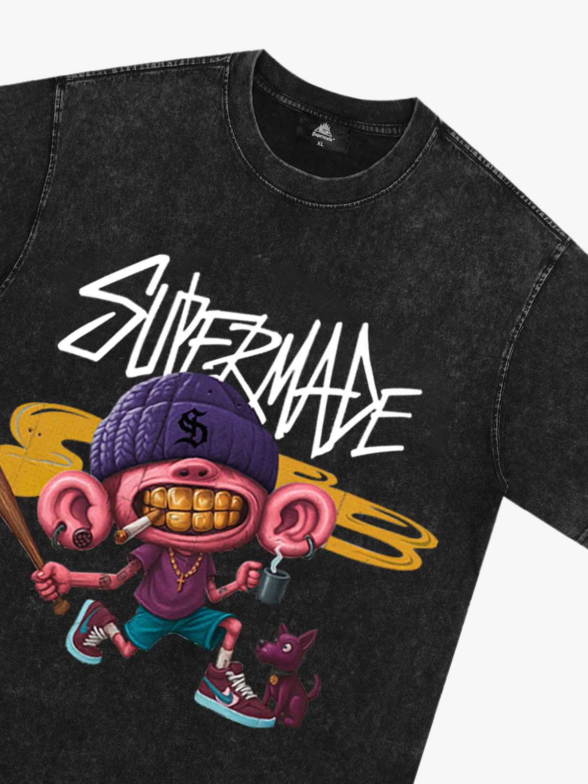 Thesupermade Cartoon Graffiti Trendy Weird Kid T-Shirt - Image 16