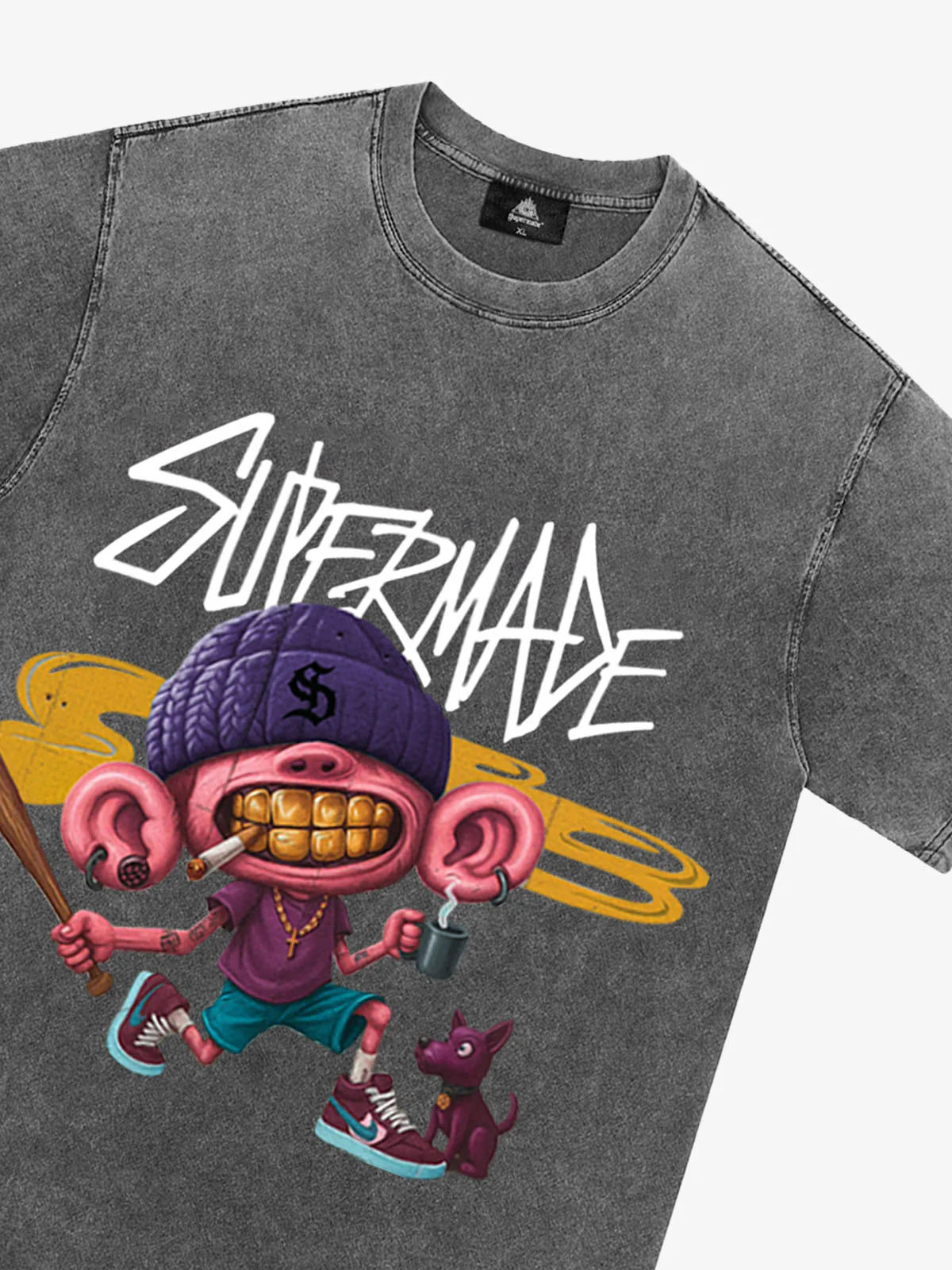 Thesupermade Cartoon Graffiti Trendy Weird Kid T-Shirt - Image 17
