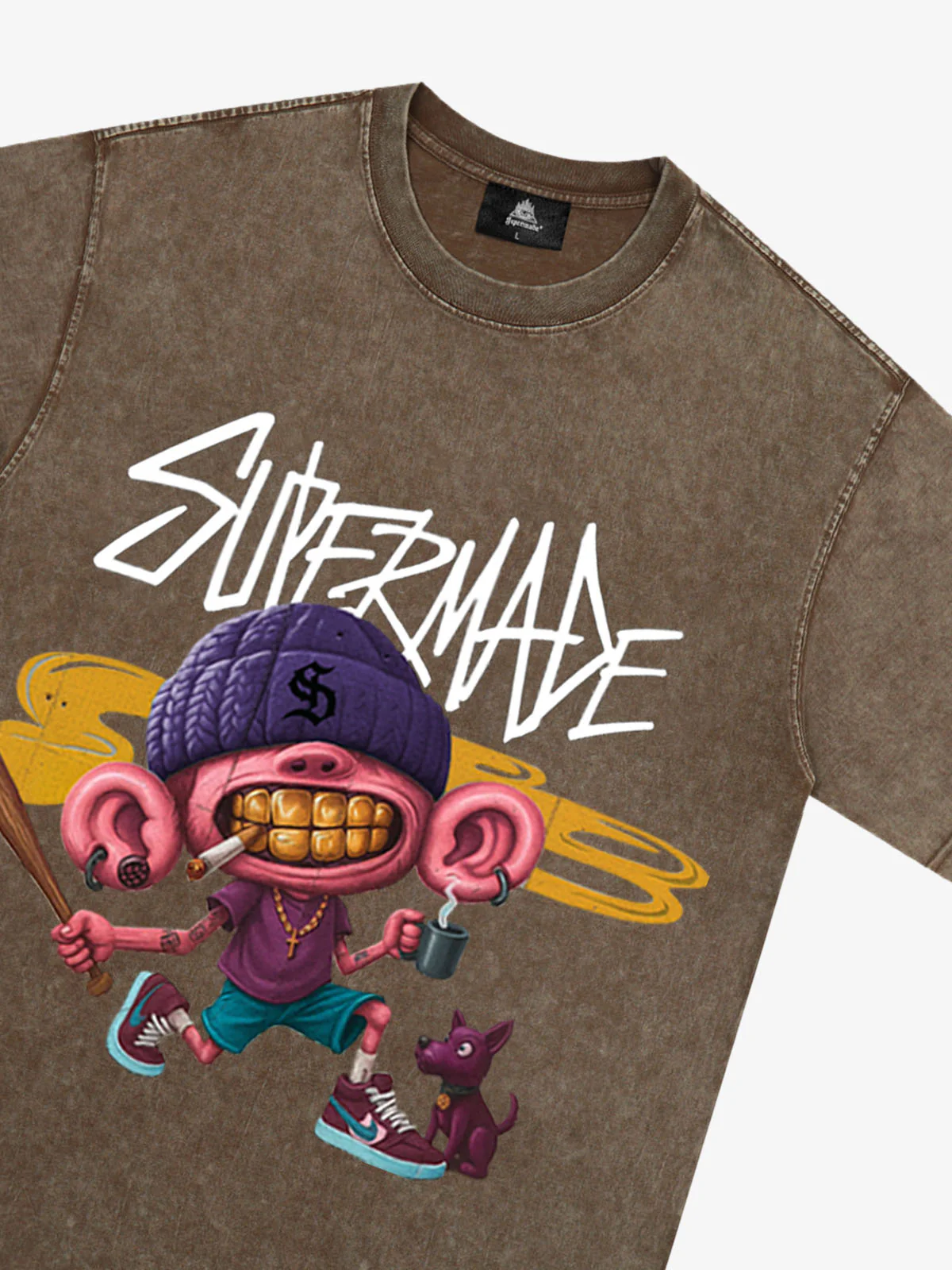 Thesupermade Cartoon Graffiti Trendy Weird Kid T-Shirt - Image 18