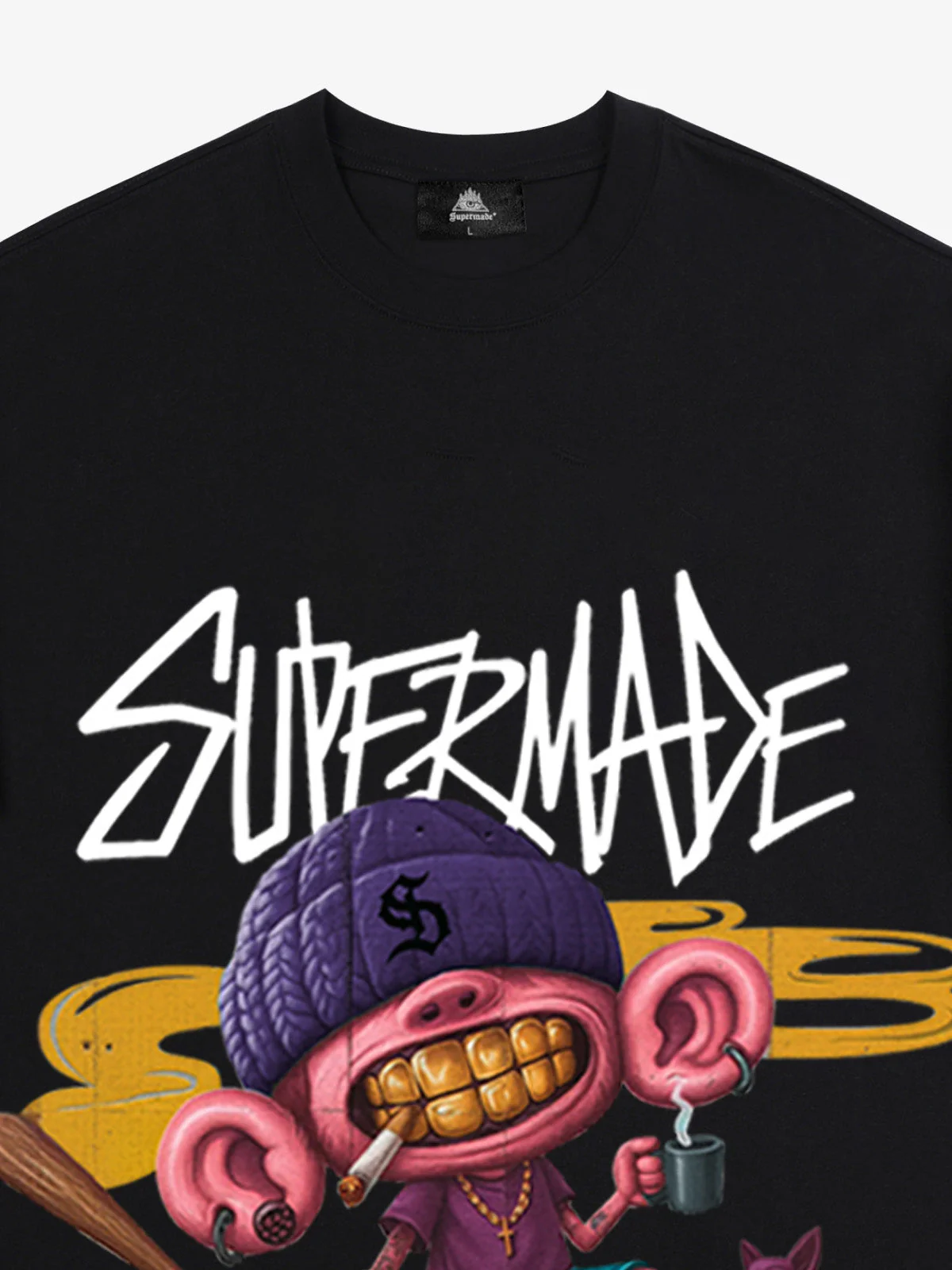 Thesupermade Cartoon Graffiti Trendy Weird Kid T-Shirt - Image 20