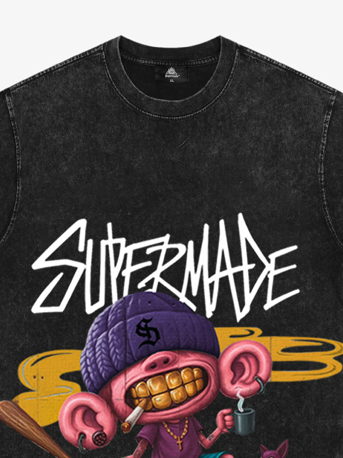 Thesupermade Cartoon Graffiti Trendy Weird Kid T-Shirt - Image 23