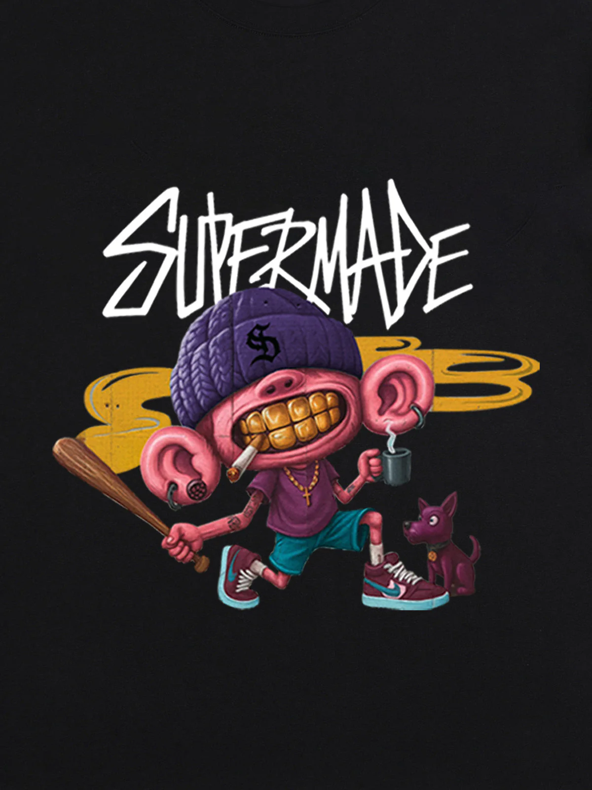 Thesupermade Cartoon Graffiti Trendy Weird Kid T-Shirt - Image 27