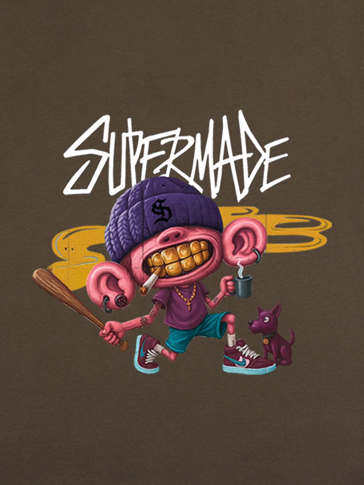 Thesupermade Cartoon Graffiti Trendy Weird Kid T-Shirt - Image 29
