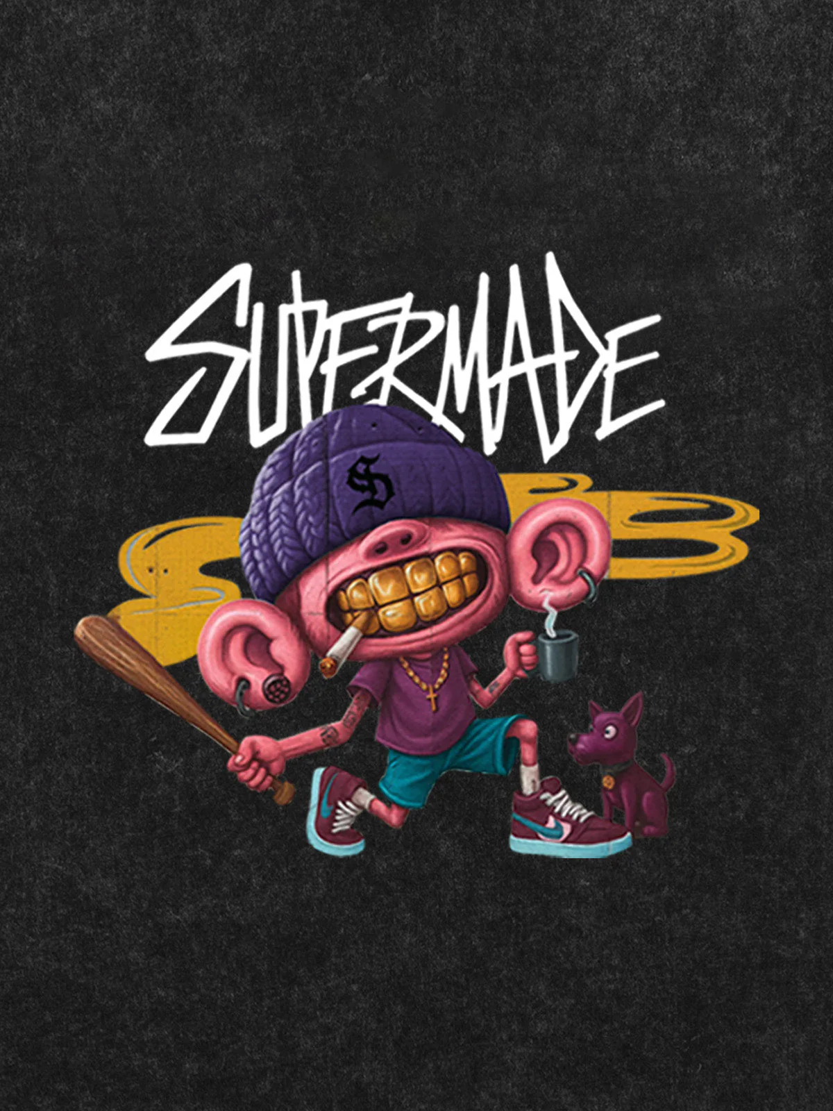 Thesupermade Cartoon Graffiti Trendy Weird Kid T-Shirt - Image 30