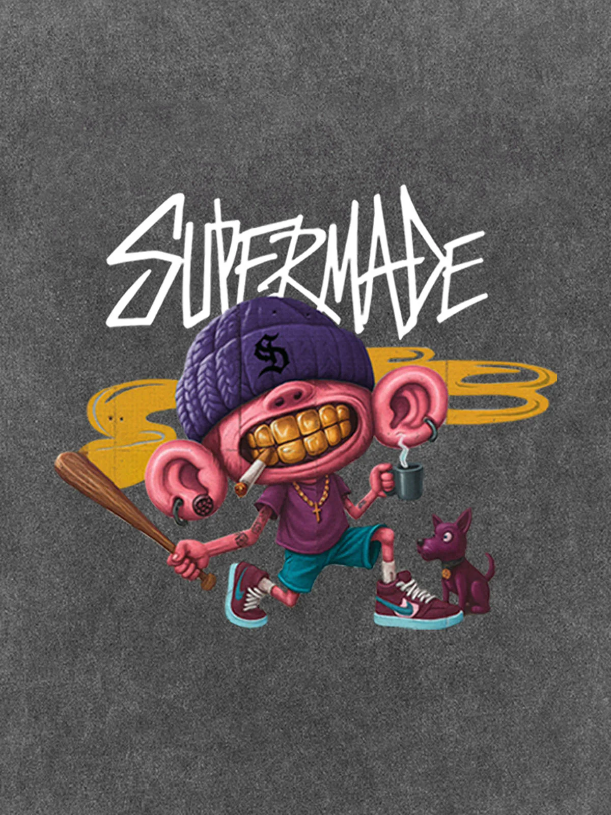 Thesupermade Cartoon Graffiti Trendy Weird Kid T-Shirt - Image 31