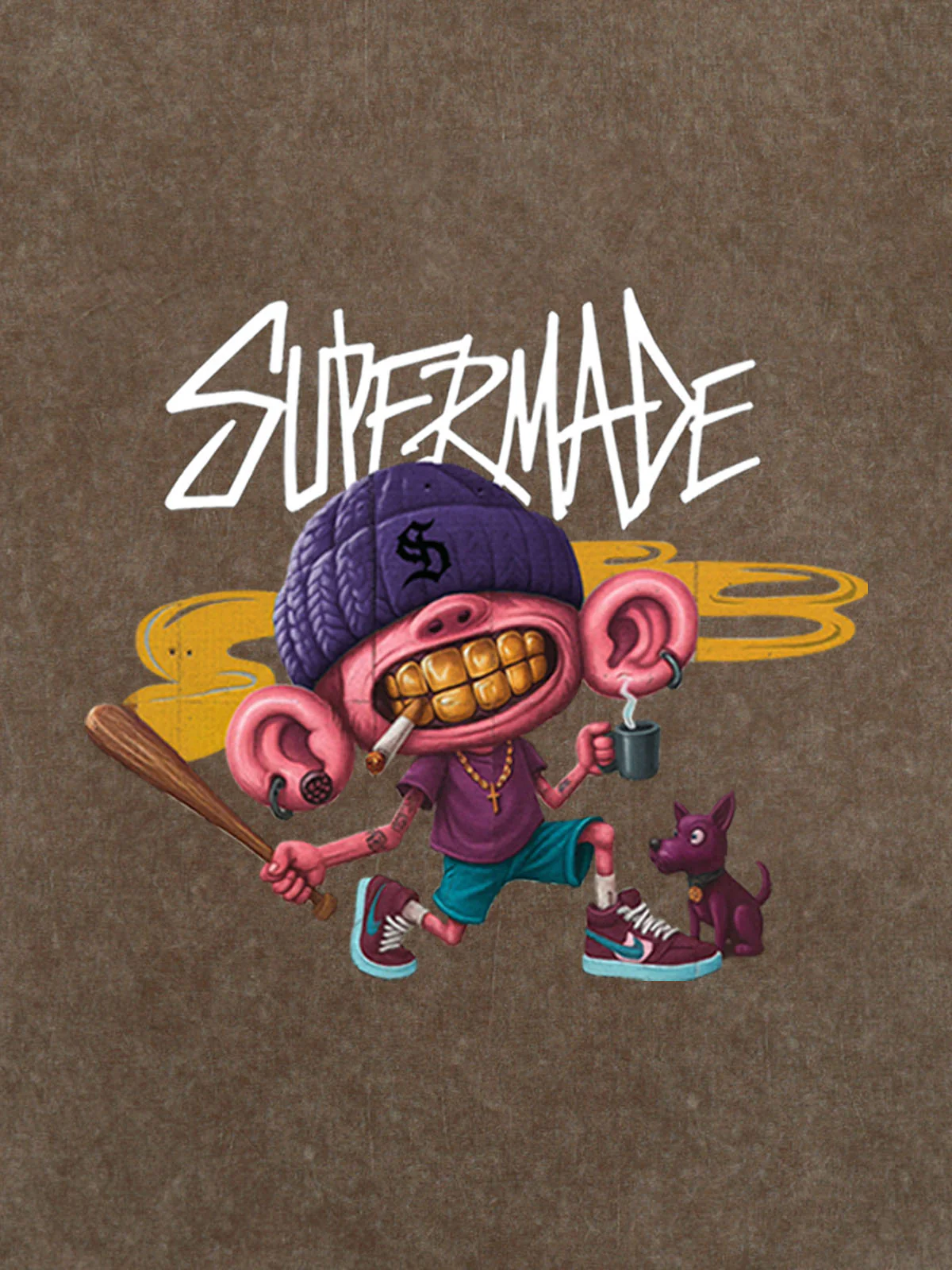 Thesupermade Cartoon Graffiti Trendy Weird Kid T-Shirt - Image 32