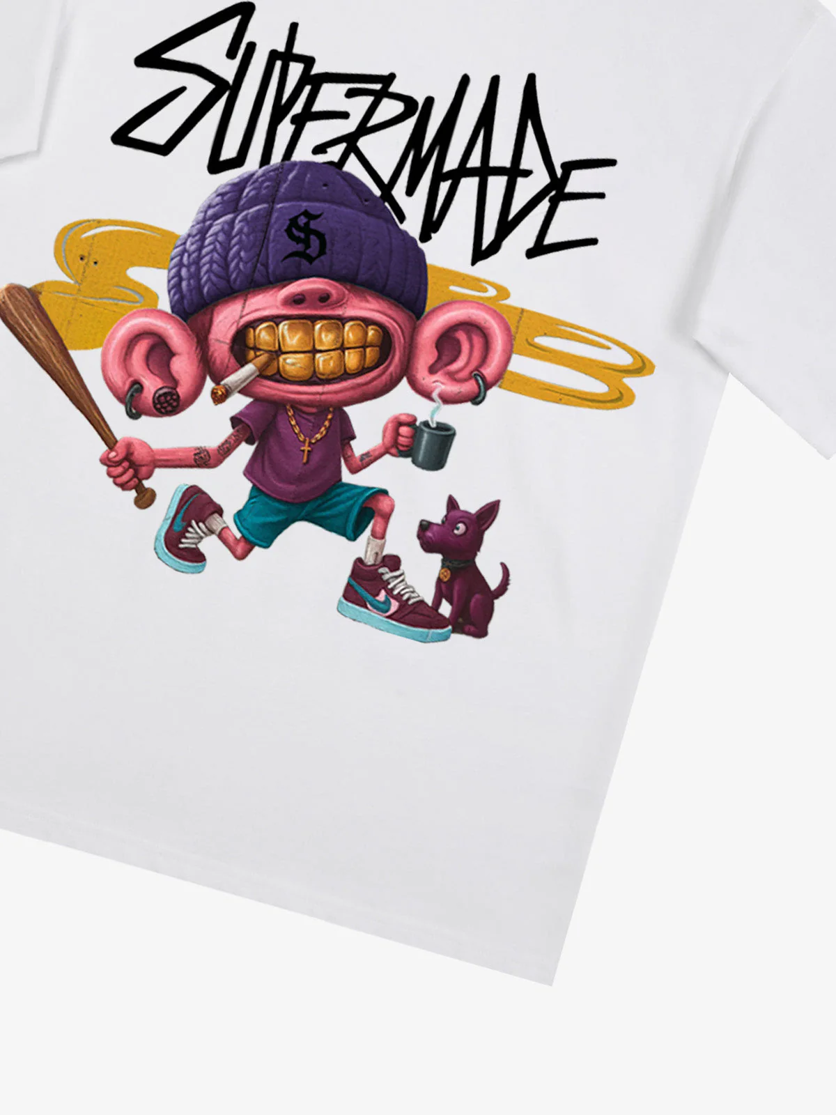 Thesupermade Cartoon Graffiti Trendy Weird Kid T-Shirt - Image 33